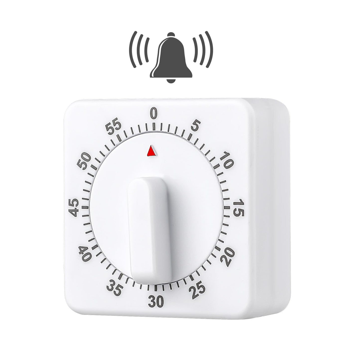 TIESOME Square Mechanical Kitchen Timer 60 Minutes/1 Hour Countdown, Timer With Loud Alarm No Batteries Required Pomodoro Timer for Kids Classroom Office Homeschooling Study Tool Task Reminder Home
