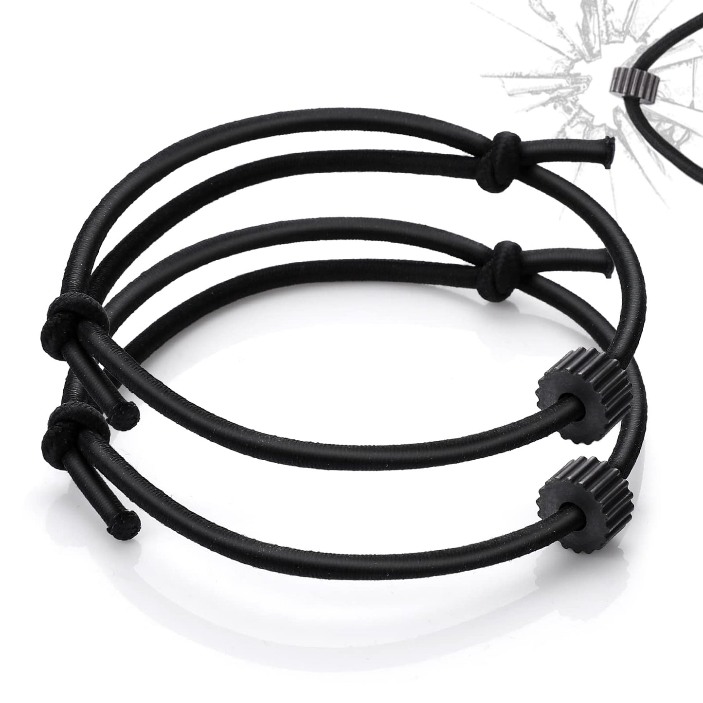 cobee Car Window Breaker Bracelet, 2 Pieces Car Glass Breaker Wrist Strap with Tungsten Carbide Bead Emergency Car Escape Tool Tempered Safety Self Rescue Tool