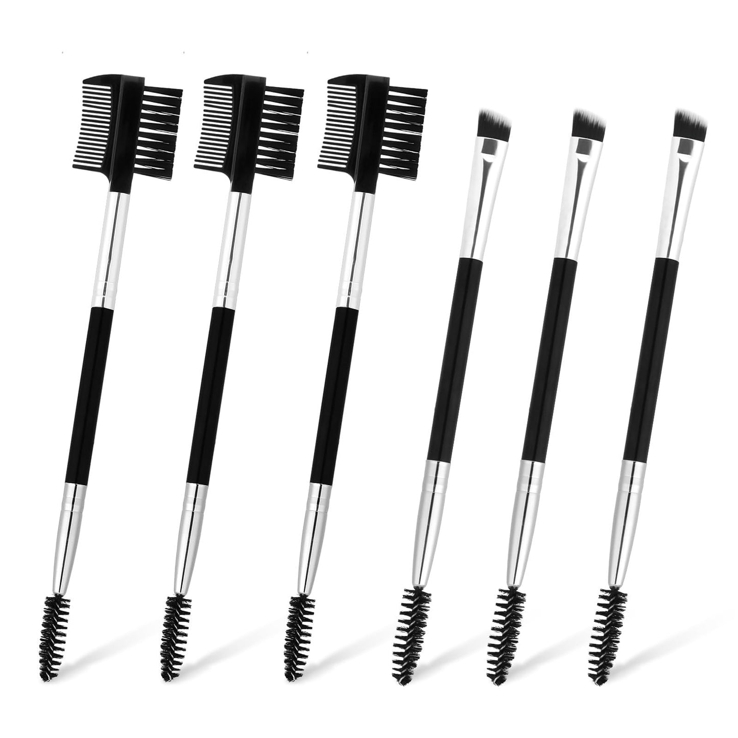 Giantree 6 Pcs Eyelash Comb Double Head, 2 in 1 Eyebrow Brush Eye Make-up Brush Eyebrow Eyelash Shaper Eyelash Separating Tool for Separating Eyelashes