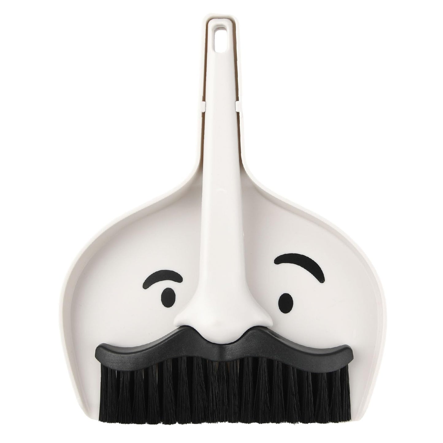 Amabro Small Table Broom and Dustpan Set, Mini Dust Pan with Brush Set Cute Hand Dustpan Table Top Brush Table Crumb Sweeper Broom for Desktop Keyboard Sweep Cars Pet Nest Home Sofa Kitchen(Beard)