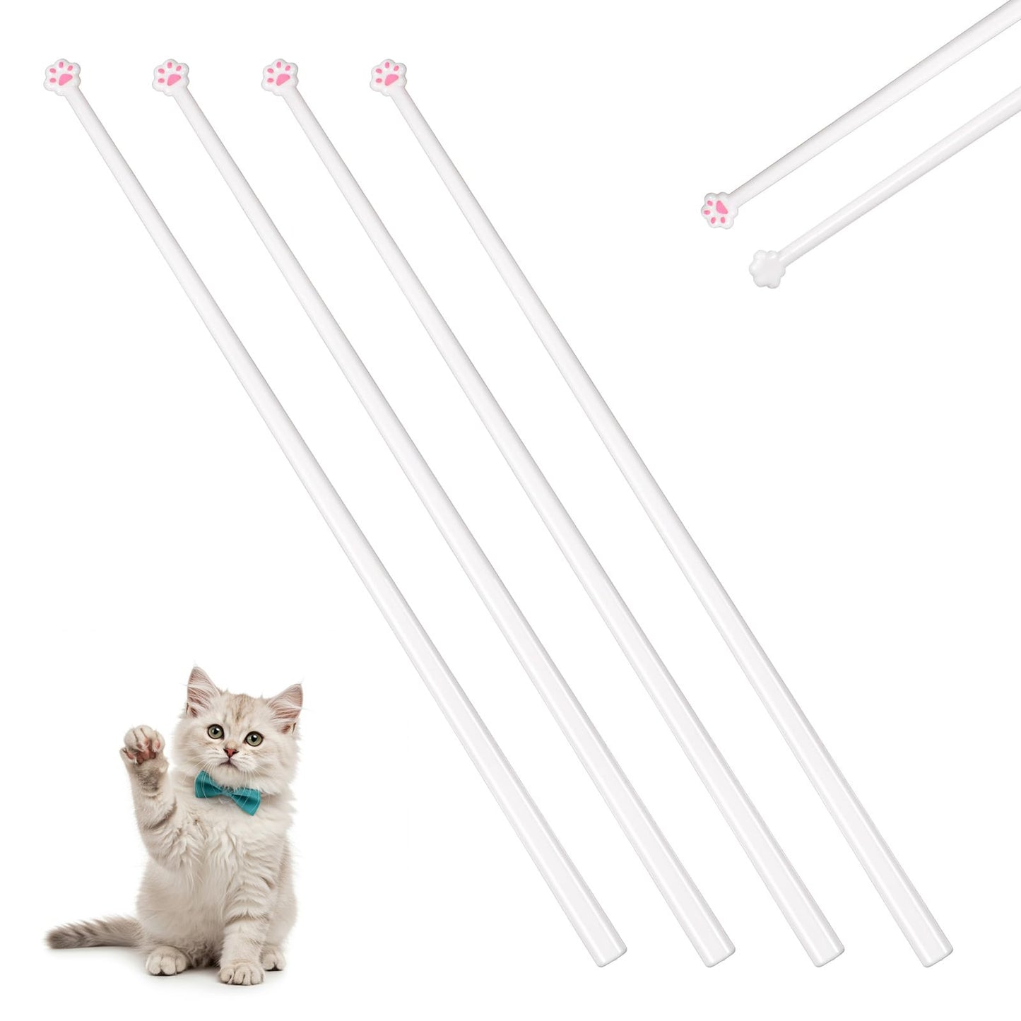 XLIUAX 2 Pairs Cat Paw Chopsticks, Cute Fun Pink Paw Prints Chopsticks Reusable Lightweight Non-Slip Grip Eating Chopstick Meowgic Kitty Themed for Cat Lovers