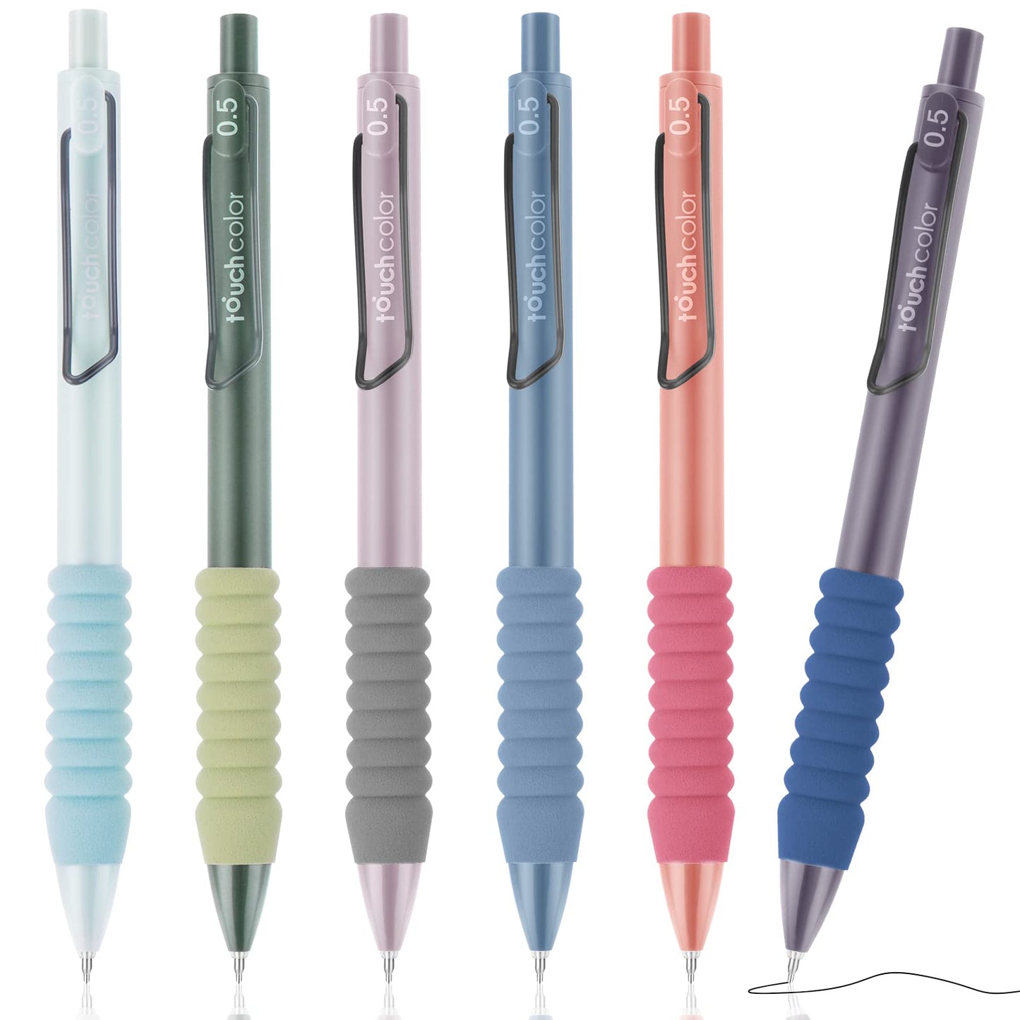 Giantree Super Soft Cute Gel Ink Pen, 6Pcs 0.5mm Retractable Gel Ink Pens Smooth Writing Quick-drying Pen for School Office Gift Supplies