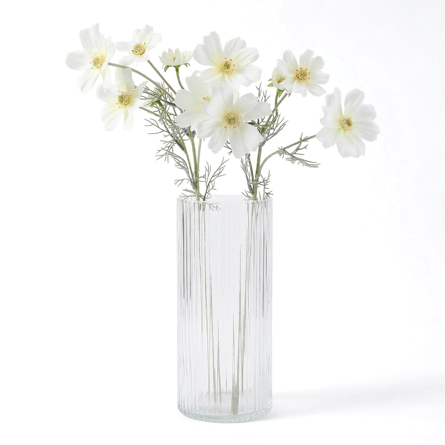WJIAAA Artificial Flowers Like Real, Pack of 2 60 cm White Artificial Flowers Like Real for Wedding Decoration, Living Room, Balcony and Garden
