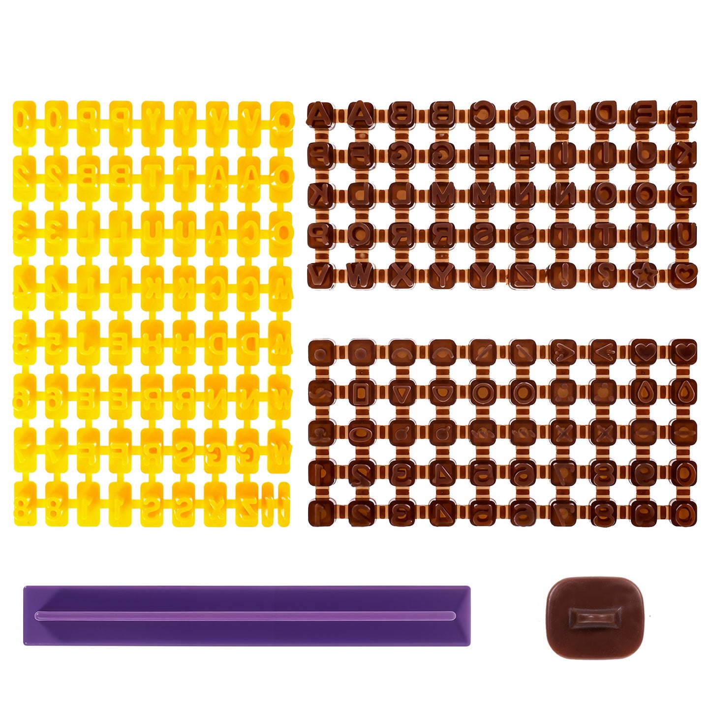 Giantree 172 Pcs Letter Stamps Set for Clay, Alphabet Stamps for Clay Cookie Fondant Letter Stamps, Clay Pottery Stamps Letters, Cookie Stamps for Baking Cookies DIY Embosser for Cake Decorations