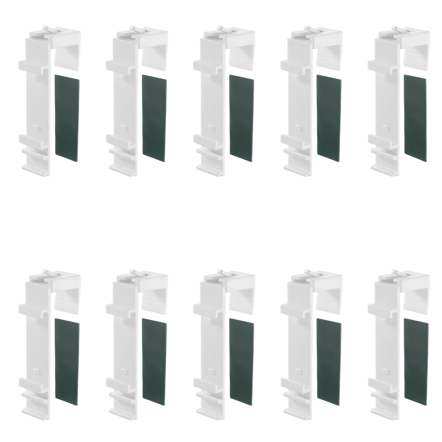 AOZUO 10PCS No Drilling Window Shade Bracket, No Tool Roller Shade Hardware Outside Mount Sturdy Roller Shades Bracket Holders for Pleated Shades Cordless Blinds Headrail Cordless Honeycomb Cellular