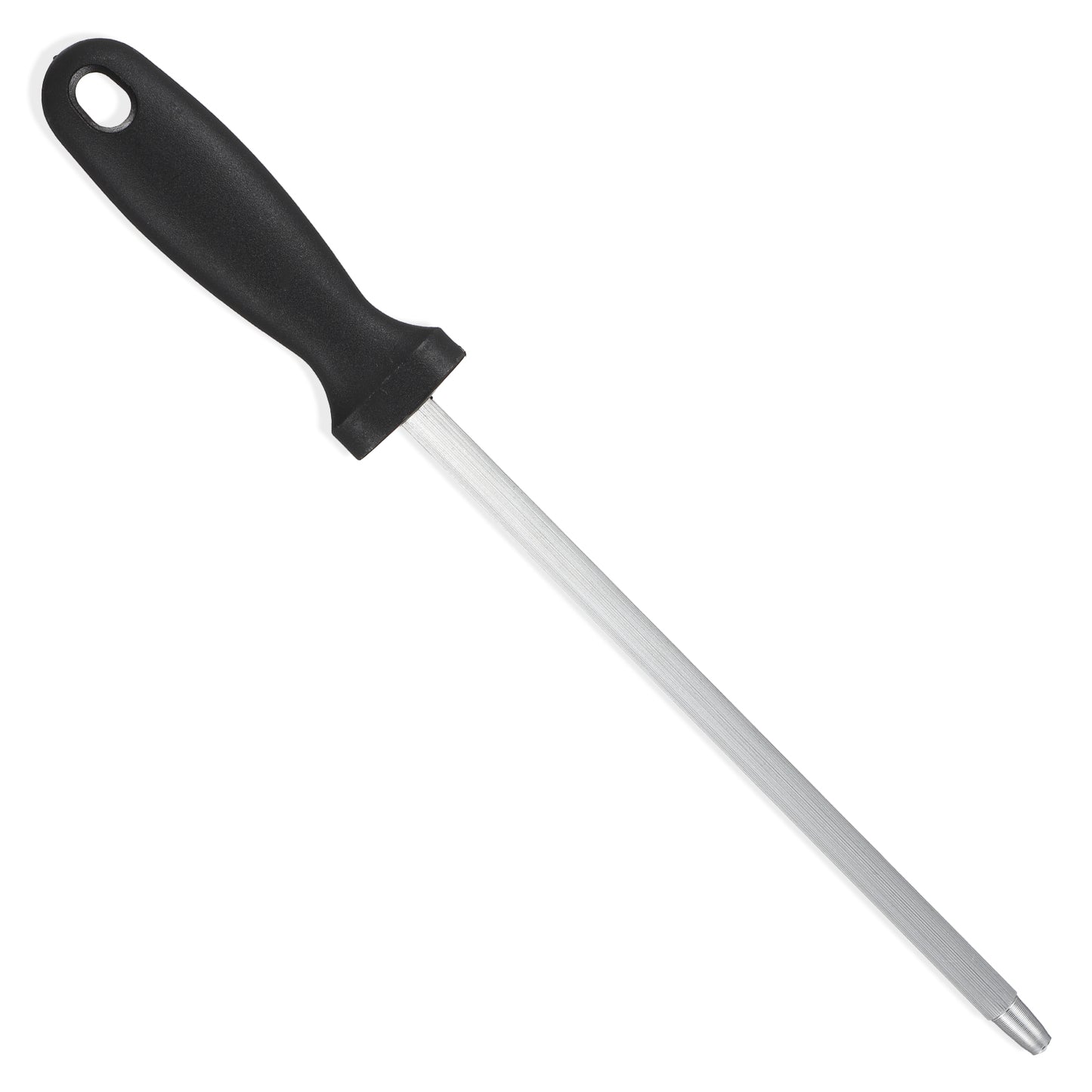 GEEHUA Knife Sharpening Steel, 11.4 Inch Professional Honing Knife Sharpener Rod Carbon Steel Sharpening Rod for Daily Maintenance of Kitchen Knives