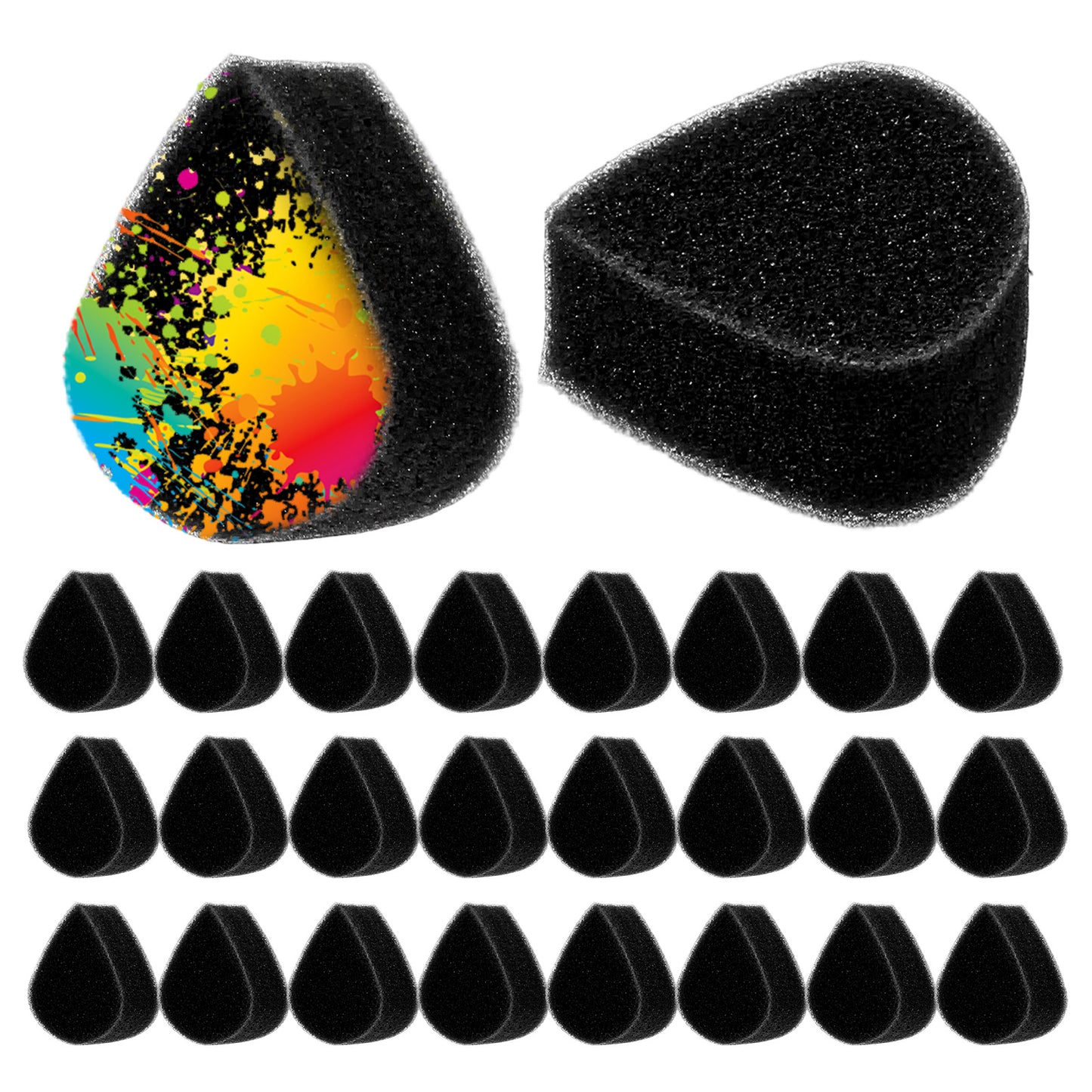 TIESOME 24 Pcs Face Paint Sponges, High Density Teardrop Shape Face Painting Sponges Petal Painting Sponge for Adult Art Body Paintings Halloween Christmas