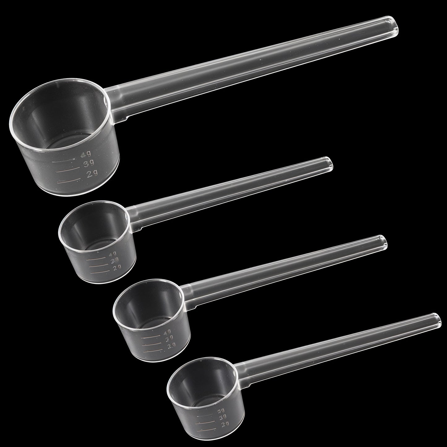 Giantree 4 Pcs Measuring Scoop, Washing Powder Scoop, 2g, 3g, 4g, 5g Scoop for Powder, Protein Scoop 5g Scoops 5 Gram Scoop for Protein Creatine Liquids Cooking Fitness Kitchen
