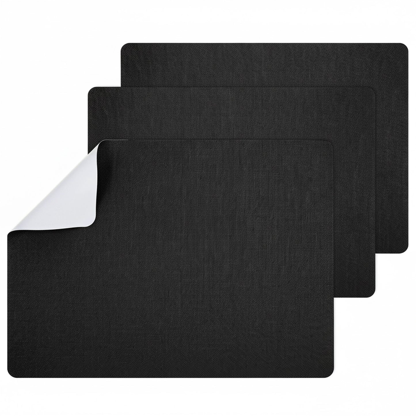LXUEJIE 3 Pcs Black Repair Patch, Canvas Repair Patch, Self-Adhesive Fabric Repairing, Waterproof Self-Adhesive Fabric Repairing Patches for Sofas, Tents, Furniture, Car Seats, Lounge Chairs