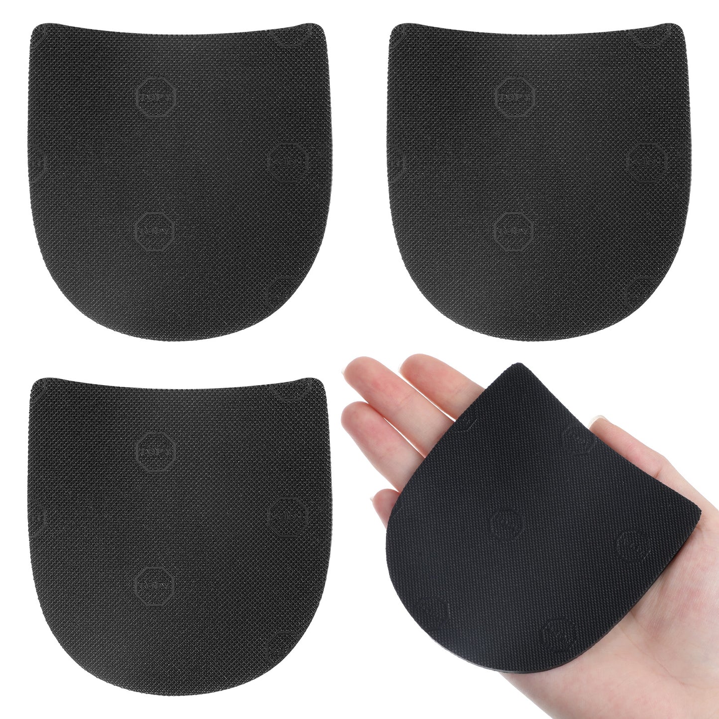 TIESOME 2 Pairs Shoe Repair Rubber Heels, Rubber Heel Replacement, 0.14 Inch (3.5mm) Thick Anti-Slip Shoe Heels Pads for Men & Women, Boot Heel Repair Caps, Durable Black