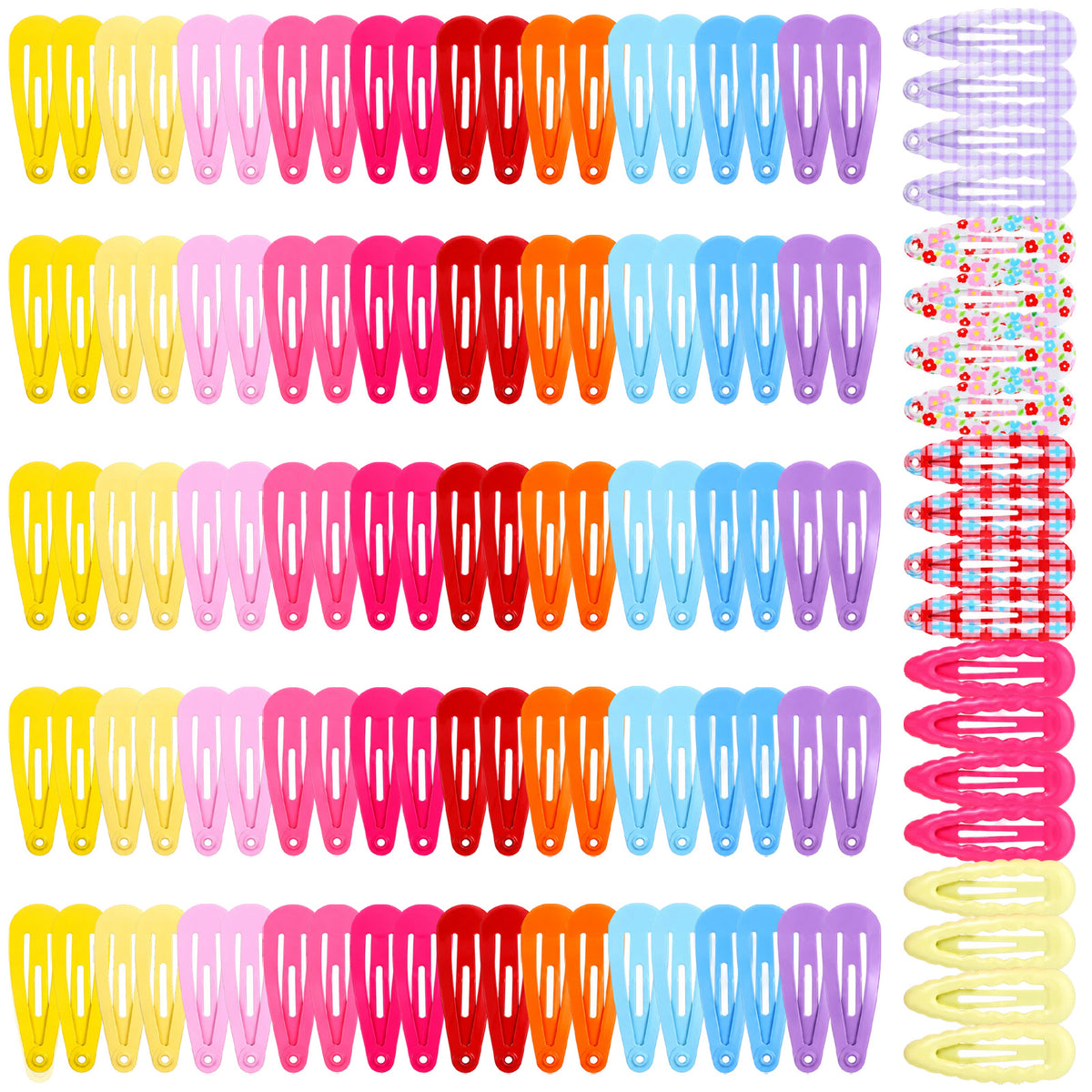 IANFAN 120Pcs Colorful Metal Snap Hair Clips for Toddler, Mini Barrettes