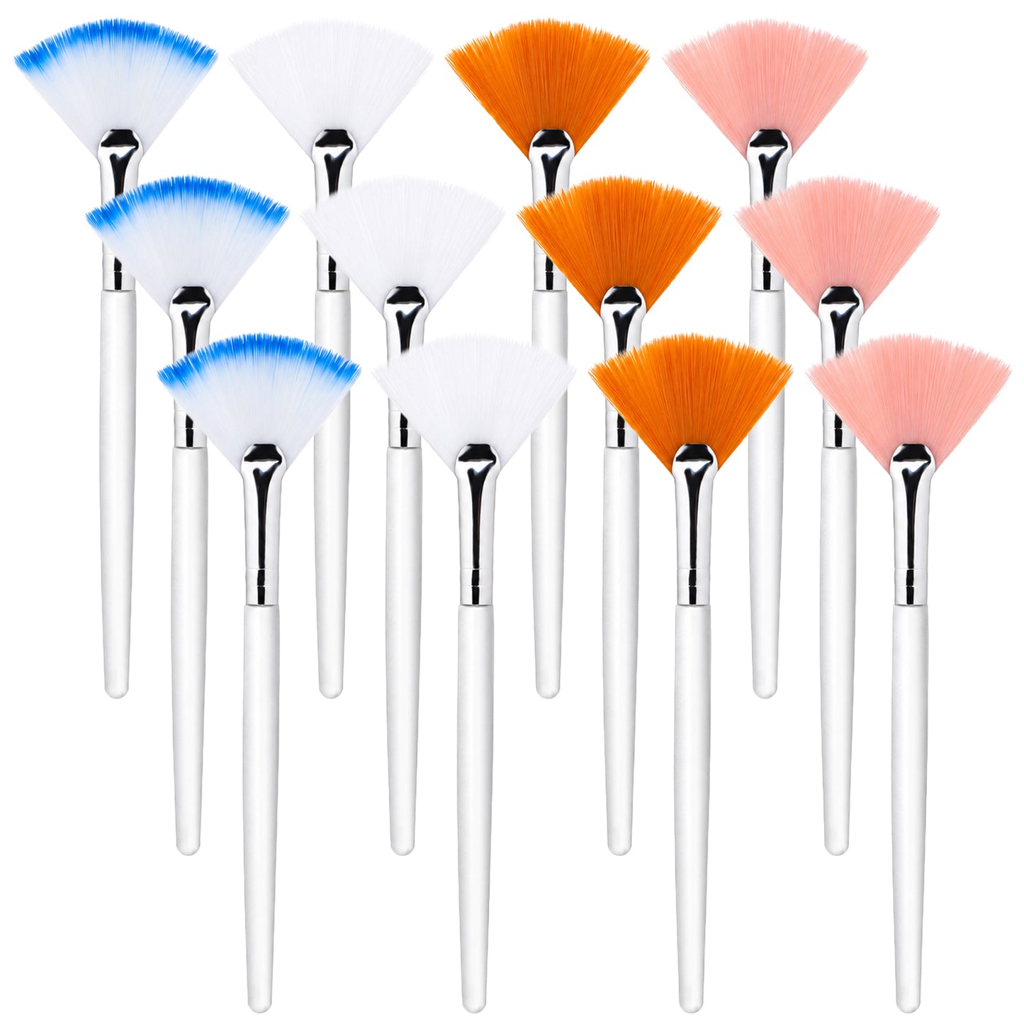 Giantree 12 Pcs Fan Brushes for Facials and Esthetician Use