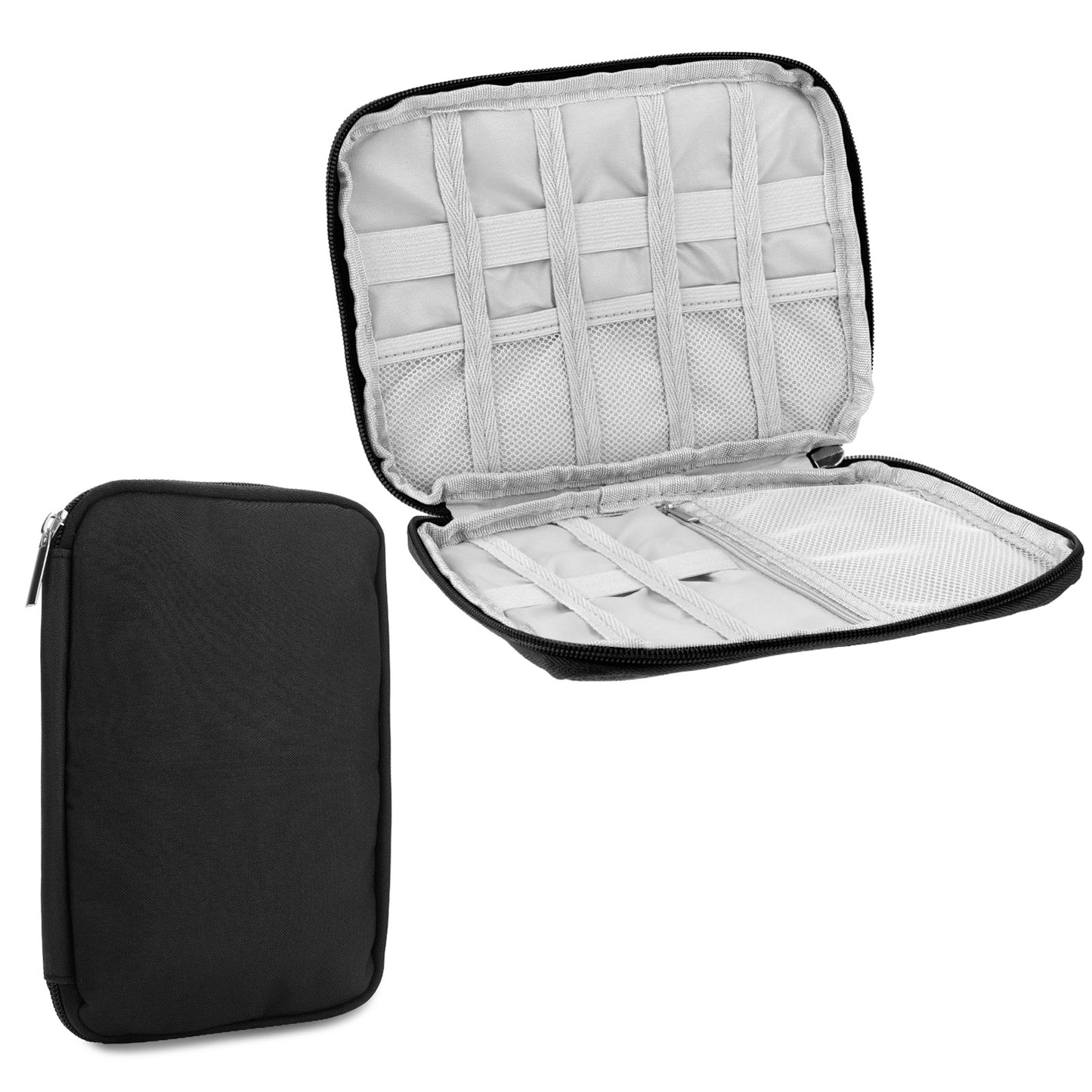 DOPENSPI Electronics Accessories Organizer, Waterproof Travel Cable Organiser Bag Watch Band Gadget Bag for Power Bank Charger Cable Hard Disk Accessories