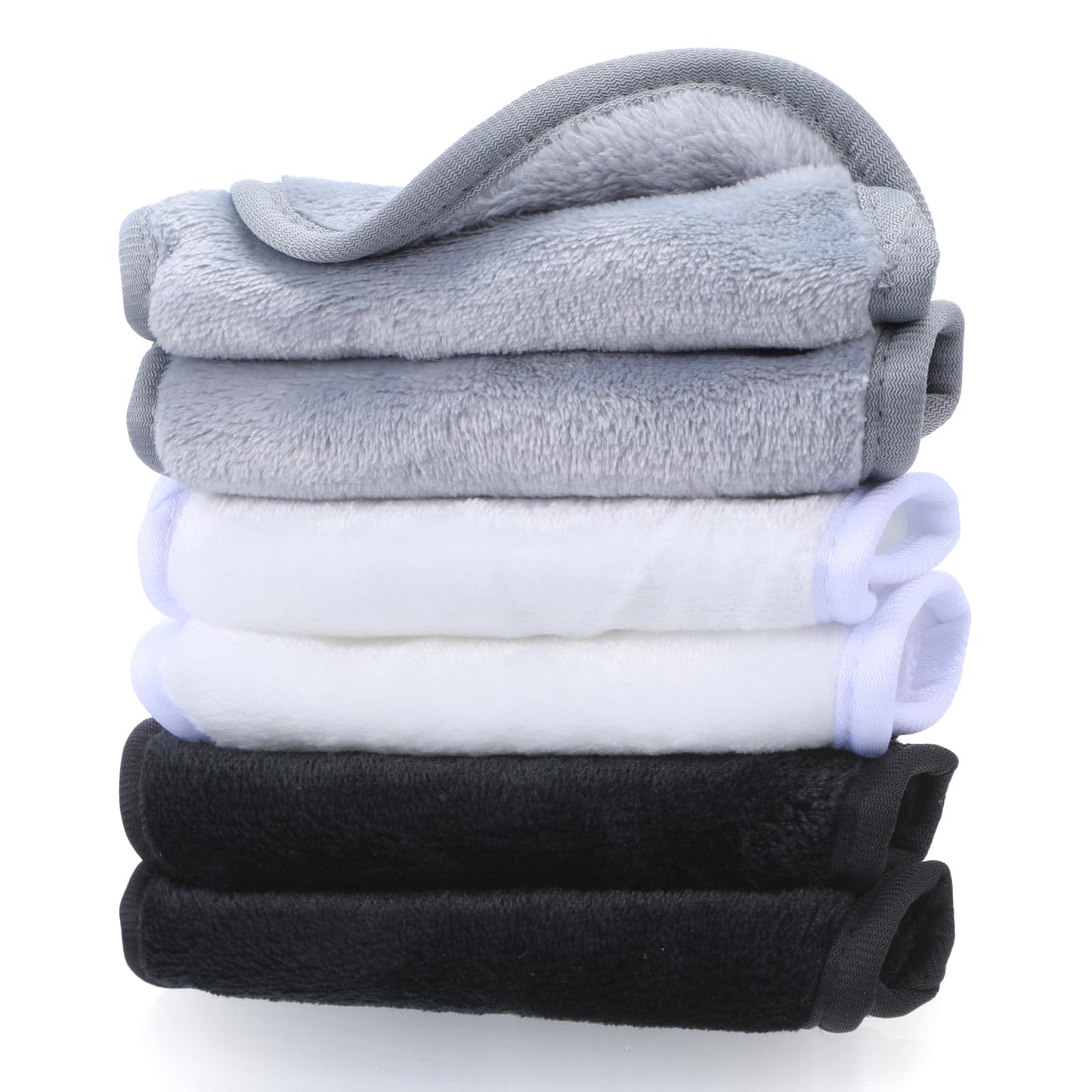 Amabro Reusable Makeup Remover Cloths Soft Microfiber Face Cleansing Cloth Fast Drying WashclothFace Towel For Sensitive Skin Daily Travel Eye Skincare(3 Colors)