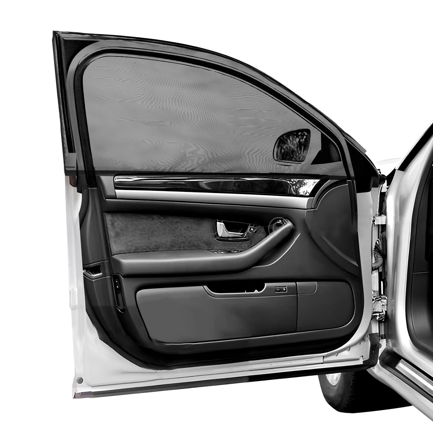 Jeffdad 2 Pack Car Window Shades for Baby, Car Front Window Sun Shades, Breathable Window Sunshade Mesh Universal Fit Most of Cars SUV(Front Window)