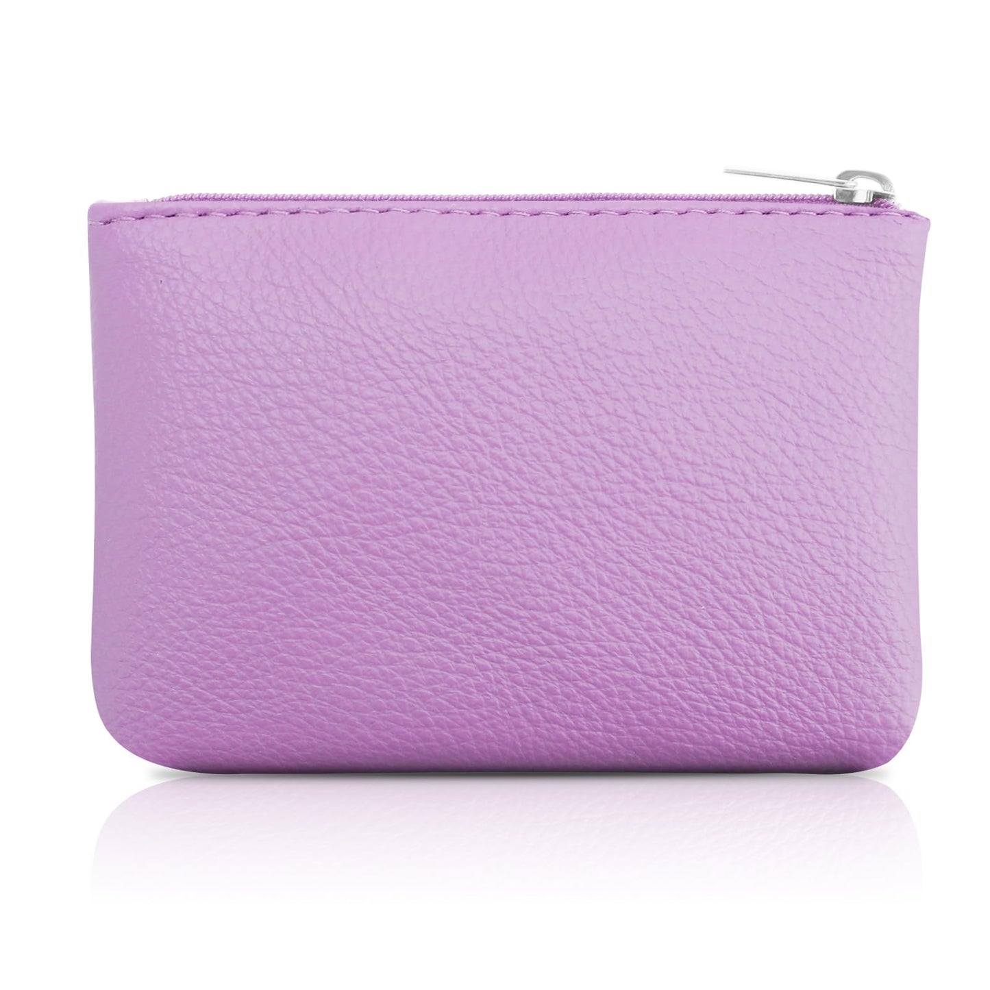 Giantree Small Wallet for Women, Cute PU Lychee Pattern Coin Pocket Portable Change Wallet Mini Coin Purse for Girl Women Ladies ID Key Headset Lipstick(Light Purple)