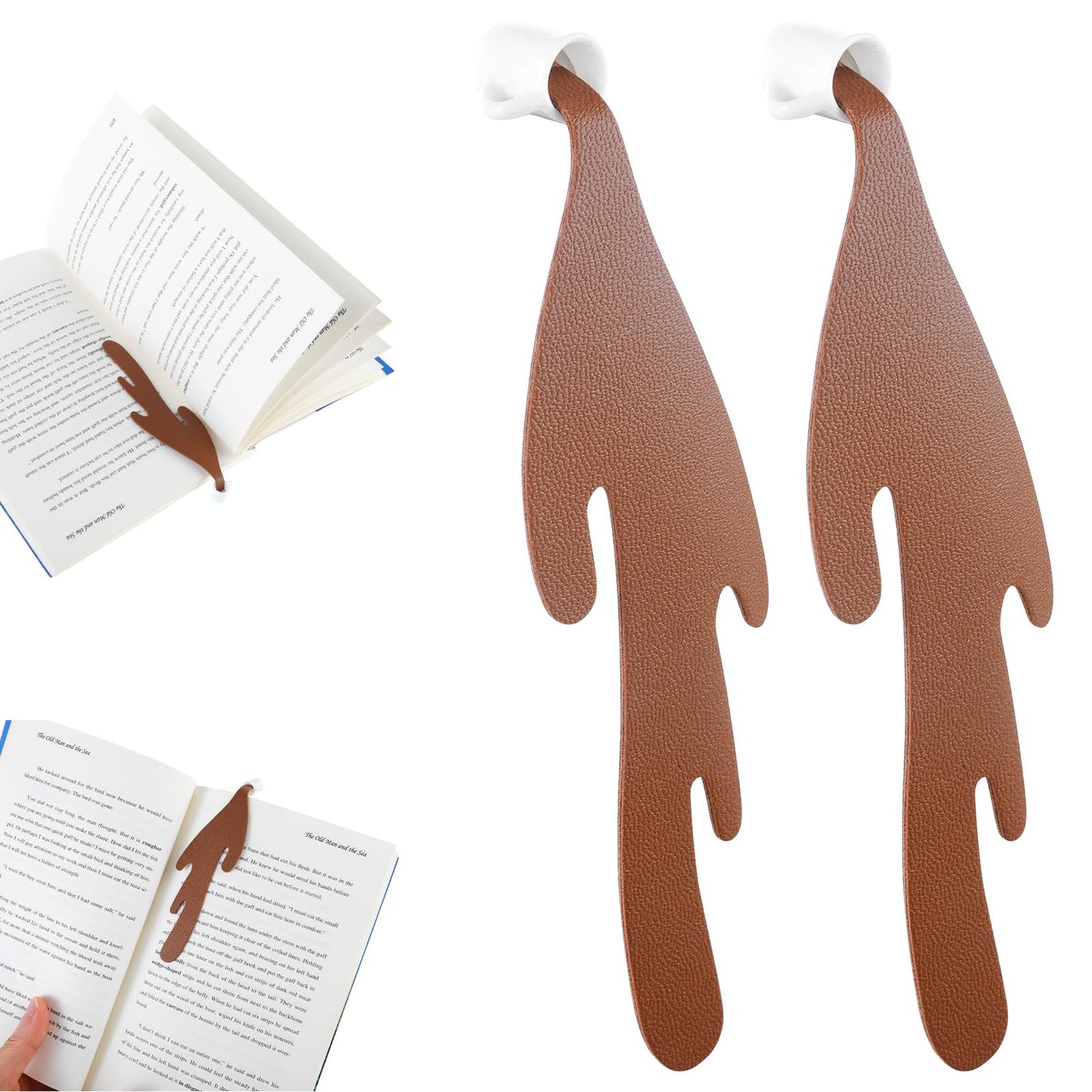 Yuanchu 2Pcs Spilled Coffee Bookmark, Cute Bookmarks Book Lovers Gifts Funny Bookmark for Reading Lover Women Men