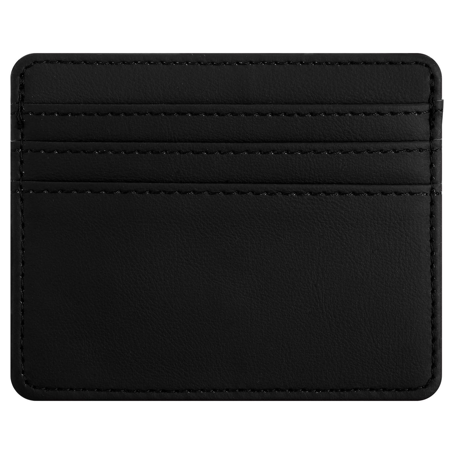 Bewudy Leather Credit Card Holder Wallet, Pocket Credit Card Holder Card Cases, Slim Minimalist Credit Card Organizer for Women Men(Black)