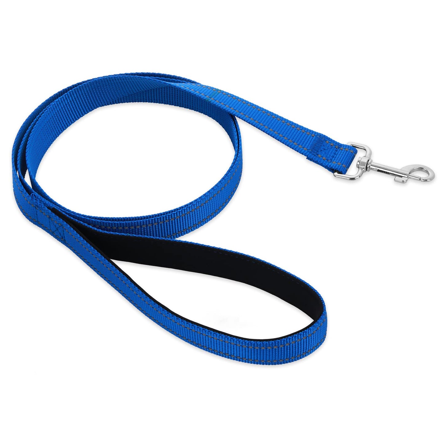 cobee Reflective Dog Leash with Padded Handle, 5 FT Nylon Dog Leash with Metal Clasps Puppy Reflective Leashes Heavy Duty Dog Training Leash Outdoor Training Rope for Small/Medium Dogs(Blue)