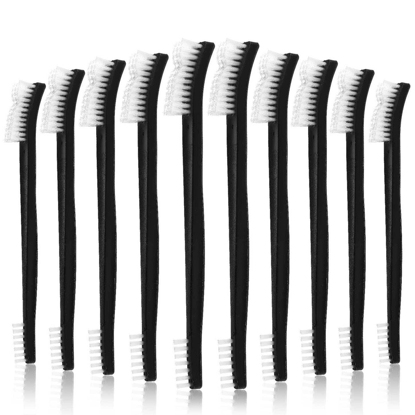 TIESOME 10Pcs Double-Ended Cleaning Brushes Set, Small Detailing Crevice Brushes All Purpose Mini Cleaning Brush Stiff Bristles Brushes for Kitchen Sink Bathroom Gaps Corner Small Space(Plastic)