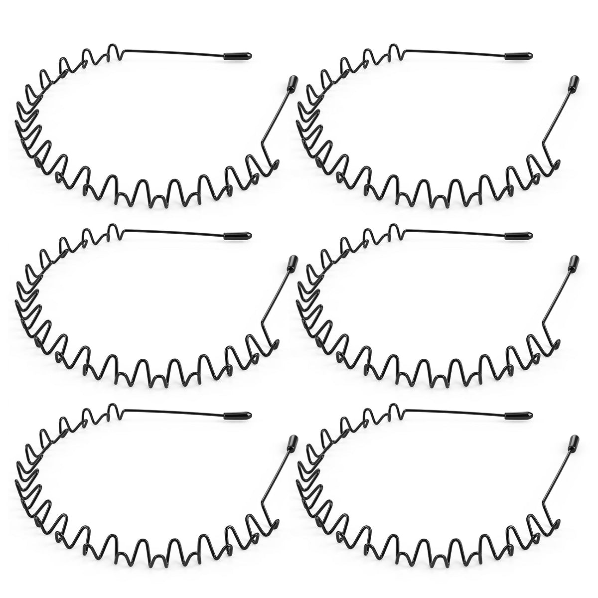 SULIKJHUI 6 Pcs Metal Headbands for Men, Wire Hair Band for Women & Unisex