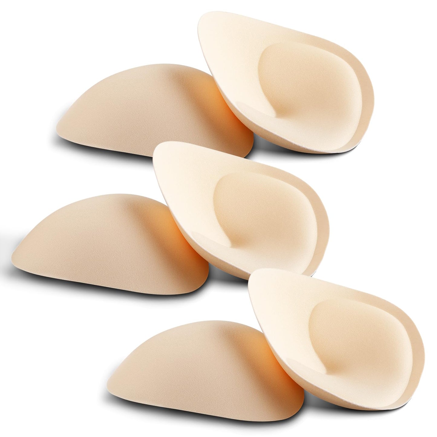 TIESOME Triangle Fillet Bra Inserts Pads, 2PCS Removable Breast Pads Washable Chest Pad Bra Cups Insert Sport Bra(Skin)