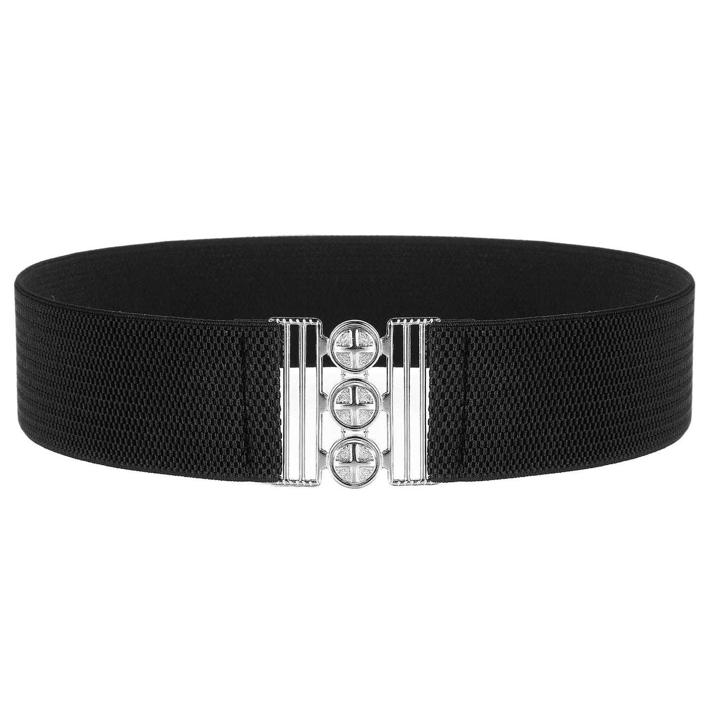 Amabro Wide Stretchy Belts for Women Vintage Elastic Waist Belts Cinch Waistband Belts with Interlock Buckle for Jeans Dresses Trousers, 26.7"-39.3"