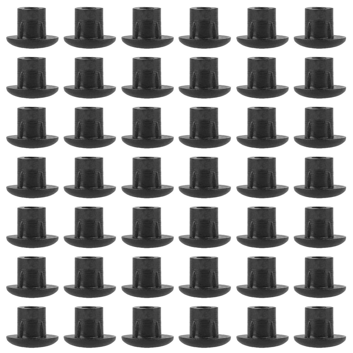 Giantree 500 Pcs Plastic Hole Plugs, Plastic Round Drill Screw Hole Plugs Covers 3/16 Inch Black Locking Hole Button Plugs for Kitchen Furniture Cabinet Insert End Caps