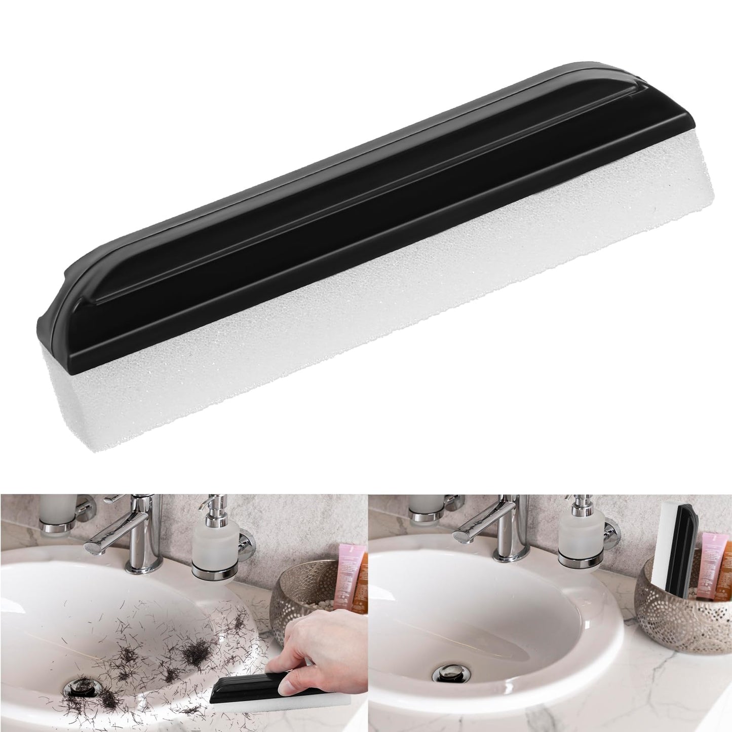 Yuanchu Beard Cleaning Brush, Beard Hair Cleaner for Sink, Reusable Beard Sponge Beard Wash Basin Cleaner for Cleaning Beard Trimmings of Sink Worktops