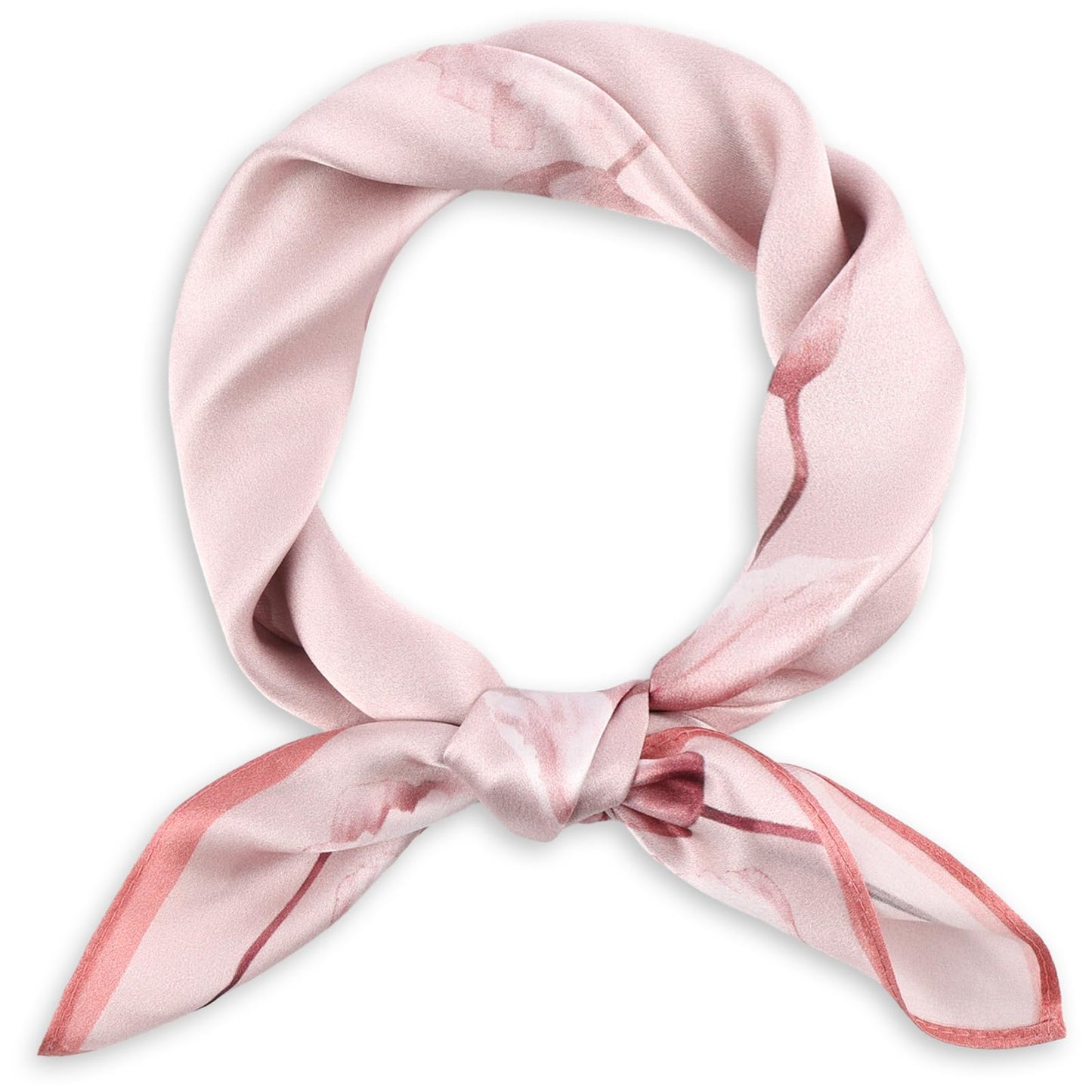 cobee Mulberry Silk Neck Scarf, 21'' x 21'' Square Hair Head Scarf Head Wrap Hair Band Women Handbag Accessories(B)