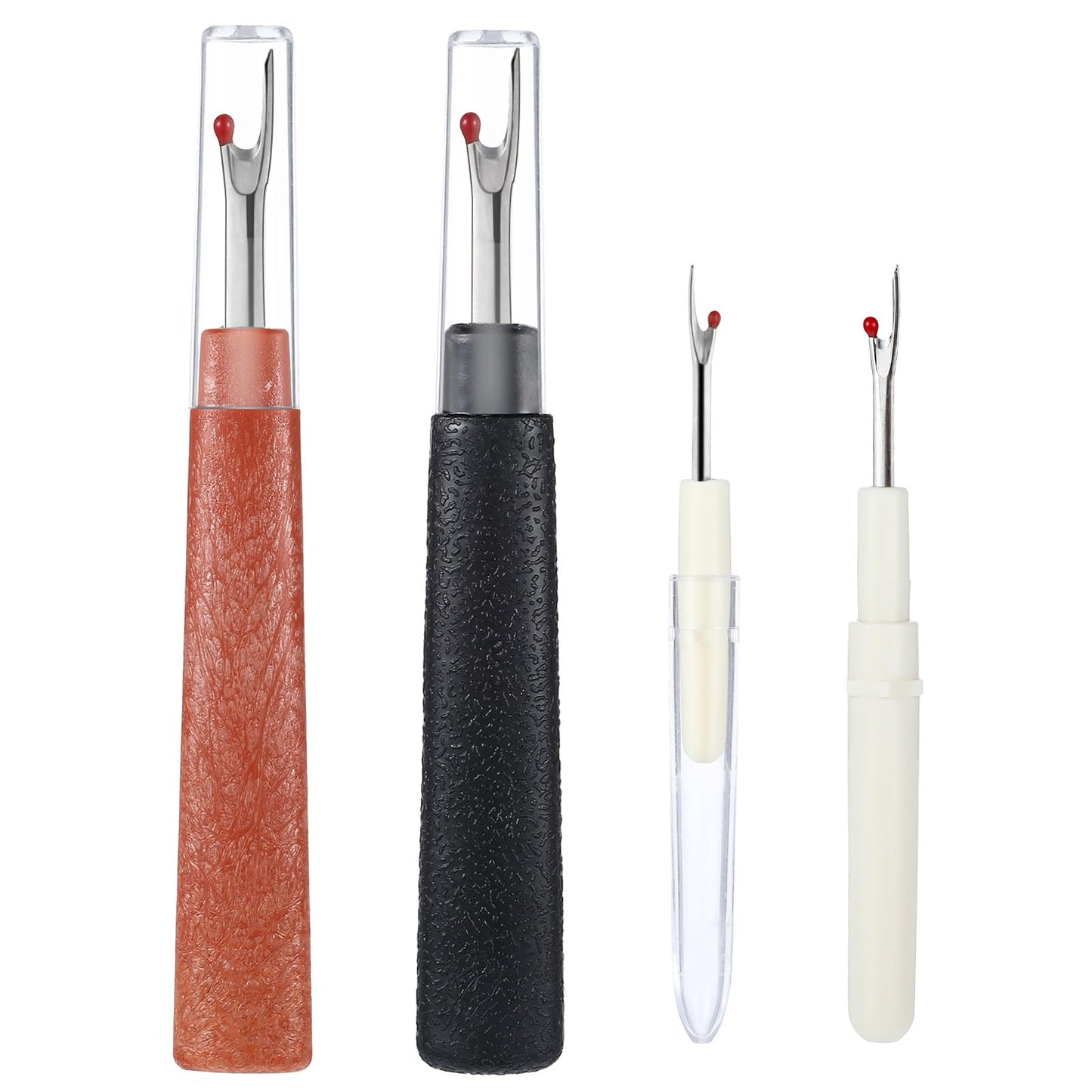 Molain 4 Pcs Seam Rippers Sewing Seam Thread Removers Stitch Rippers Handy Unpicker with Ergonomic Handles for Sewing Crafting Knitting Embroidery Removing Threads Tools