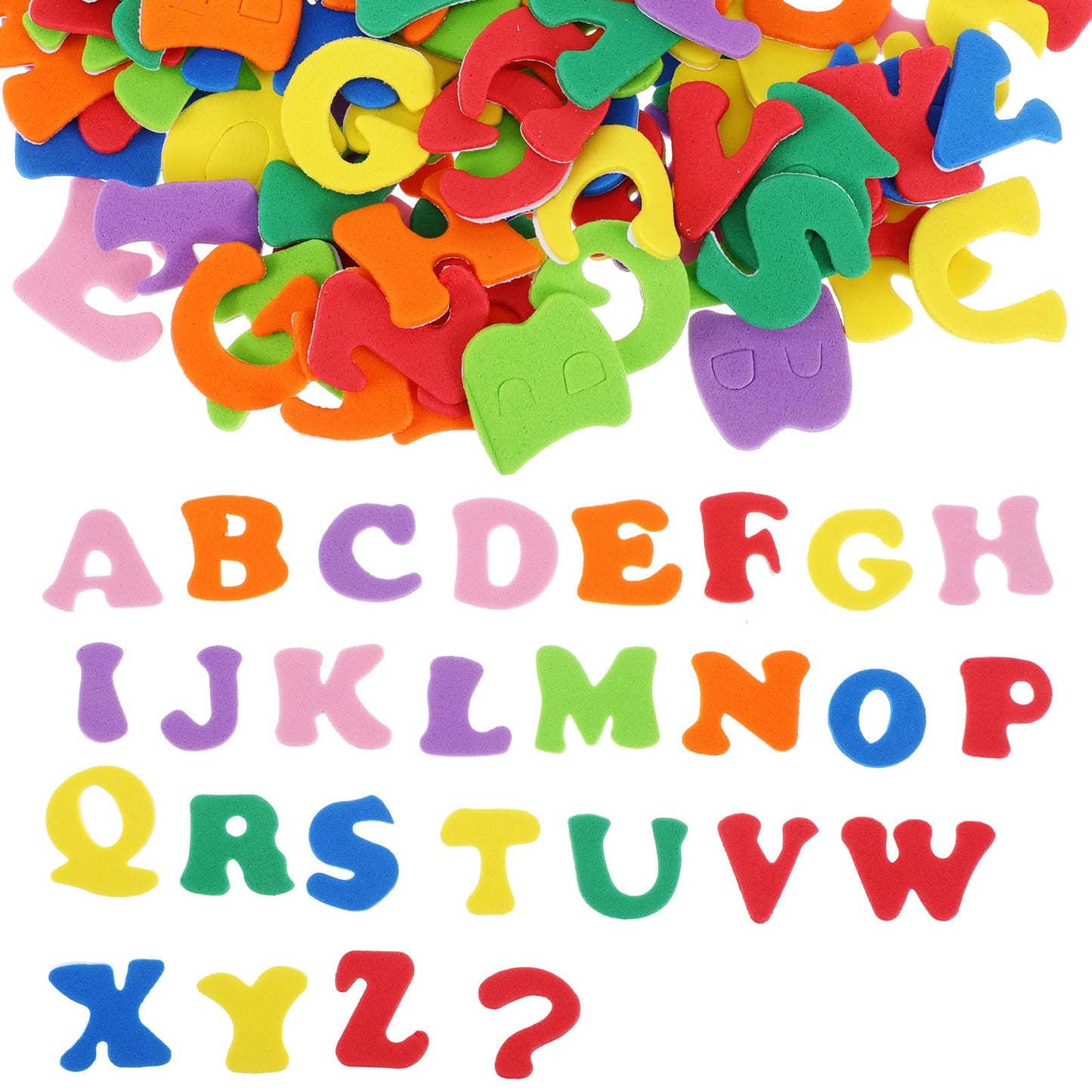 XLIUAX Pack of 260 Foam Stickers, Self-Adhesive Foam Letter Stickers, Soft Sponge Crafts for Teaching, Scrapbooking, Notice Boards (Alphabet A-Z)