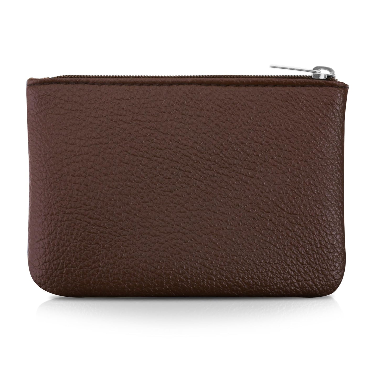 simarro Coin Purse, Vegan Leather Lychee Pattern Zipper Change Purse Portable Coin Wallet Mini Change Holder for Women Coin Pocket for Women Credit Card Folded Bills ID Key Headset (Coffee Color)