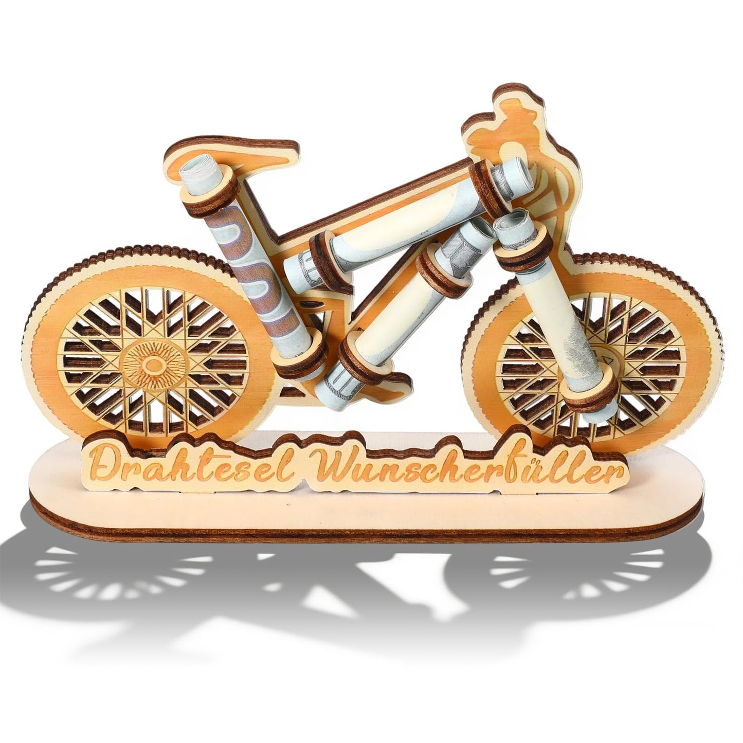 WJIAAA Bicycle Birthday Money Gifts Wooden Money Gift Wish Filler Bicycle Decoration Gift Removable Creative Bicycle Gifts Birthday Money Gifts for Cyclists Friends Friend Family