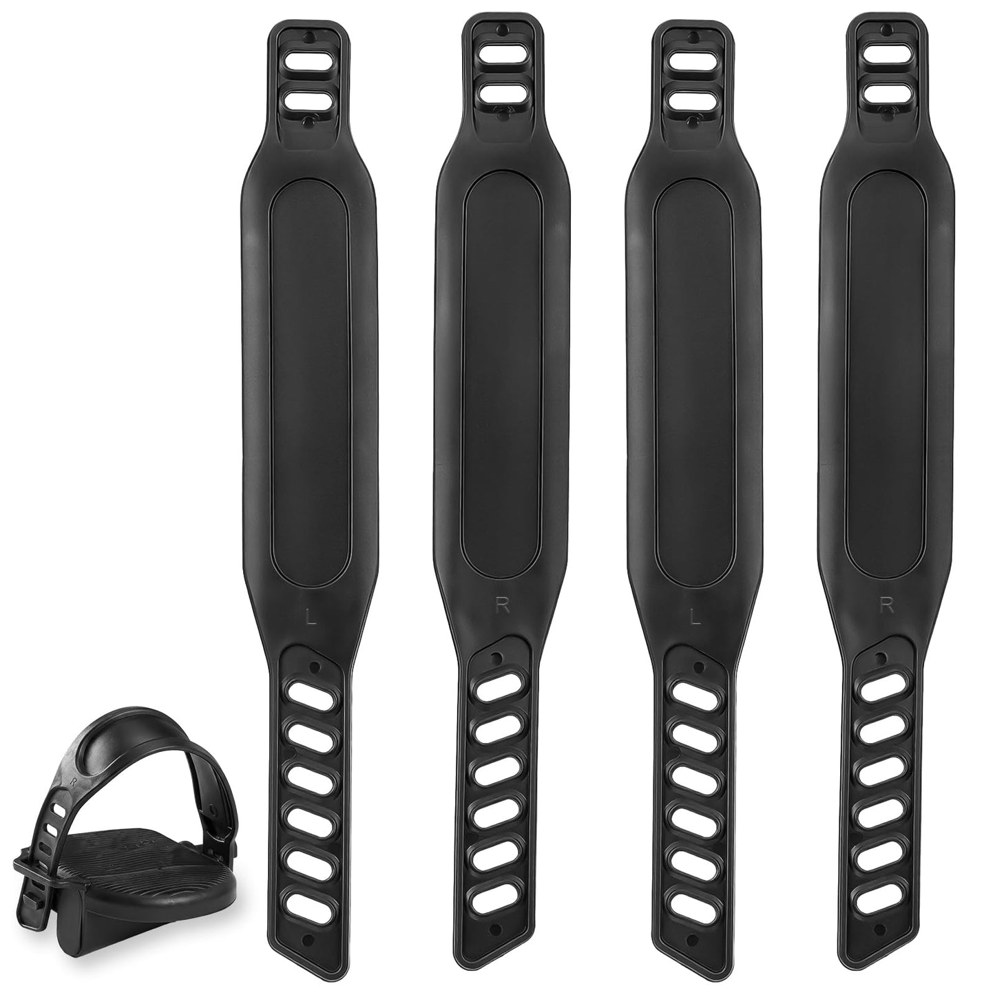 WJIAAA A 2 Pairs Universal Pedal Straps Exercise Bike for Fitness Bike and Stationary Bicycles, Bicycle Pedal Straps Made of Durable Plastic, Suitable for Home Gym