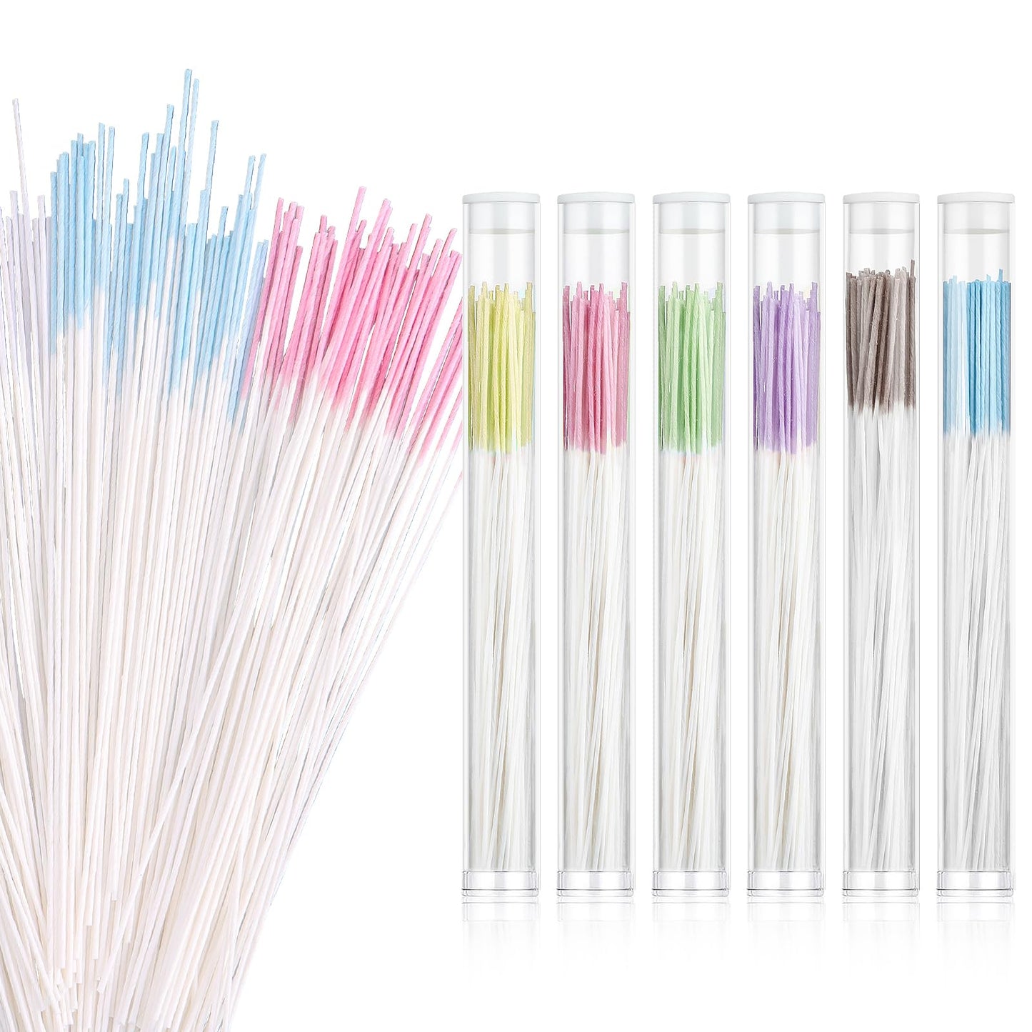 simarro 360Pcs Ear Hole Cleaner, Disposable Floss Earring Hole Cleaner Earring Piercing Cleaning Line Care Cleaning Tool Odor Removal for Women Men (Purple+Royal blue+Brown+Green+Rose red+Yellow)