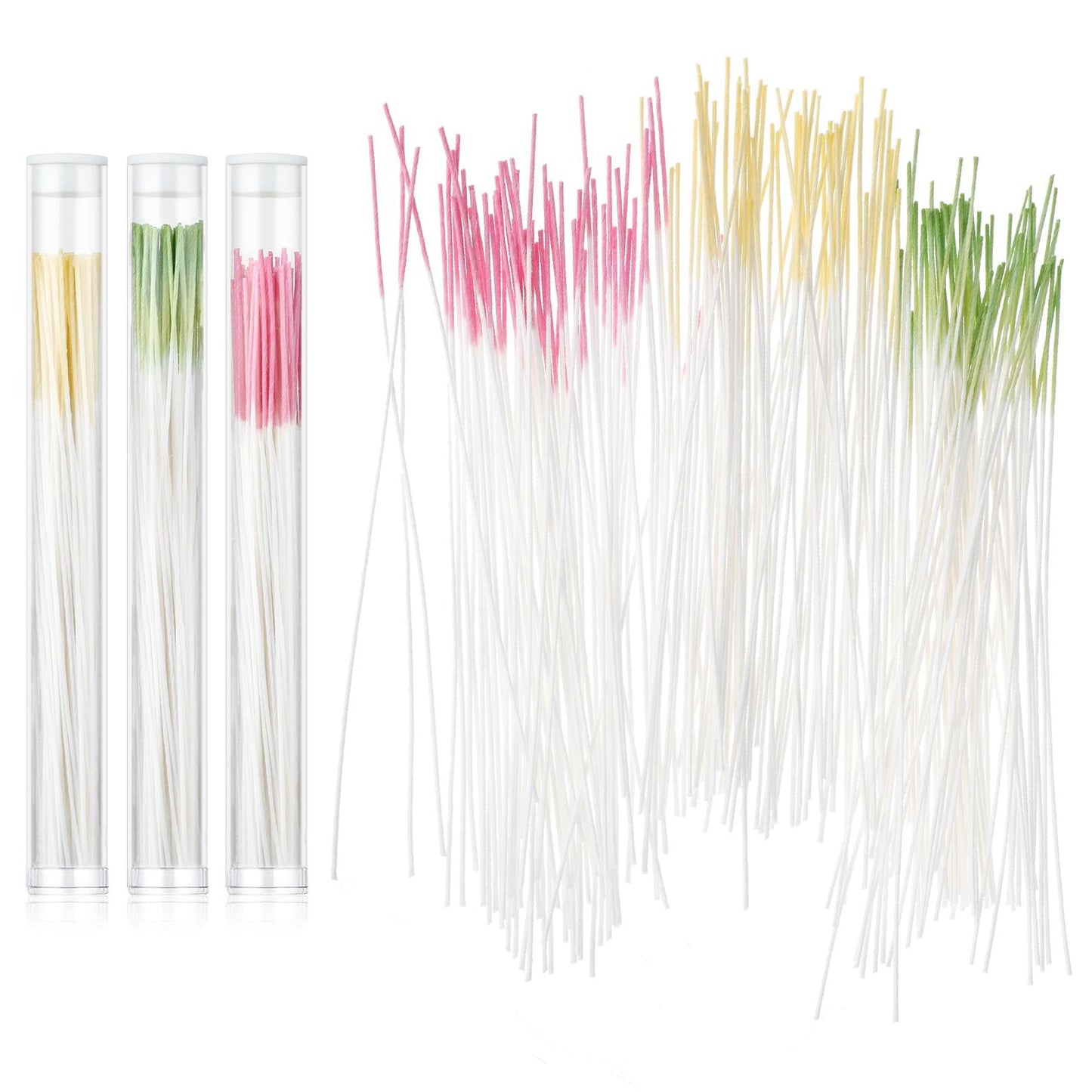 simarro 180Pcs Disposable Earrings Hole Cleaner, Ear Floss Ear Hole Ear Care Kit for Ear Hole Piercing Aftercare Cleaning Care Cleaning Tool Odor Removal for Women Men (Green+Rose Red+Yellow)