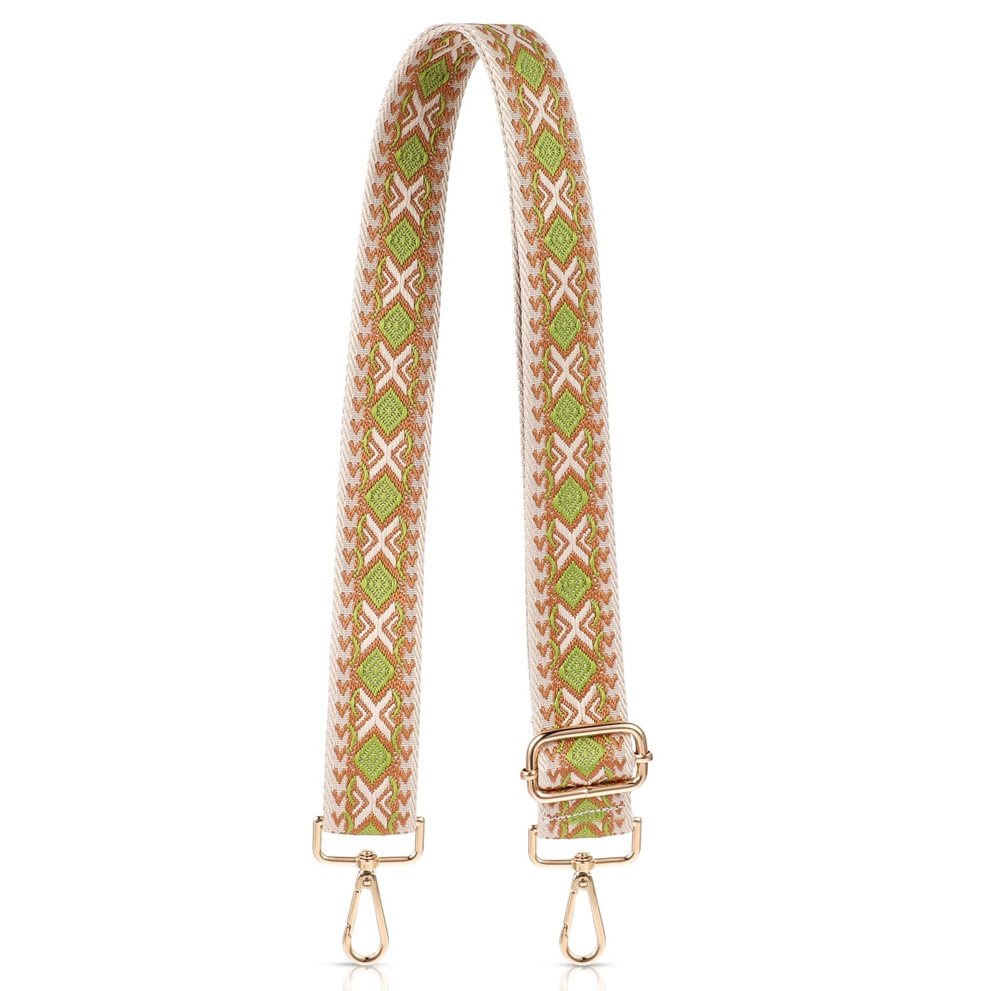 Jeffdad Wide Shoulder Strap Crossbody Replacement, Adjustable Purse Straps Crossbody Handbag Strap, Bag Straps for Women Guitar Purses (Beige Bright Green)