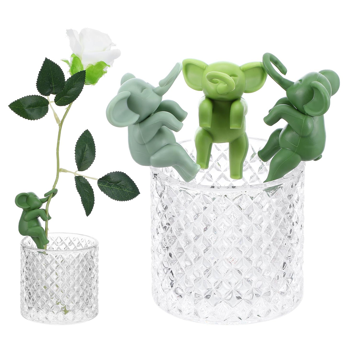 Yuanchu Pack of 3 Cute Plant Clips, Elephant Shape Plant Supports Plant Clips for Seedlings Stems Shoots Cuttings Growing Tool for Plant Propagation Station Indoor Garden