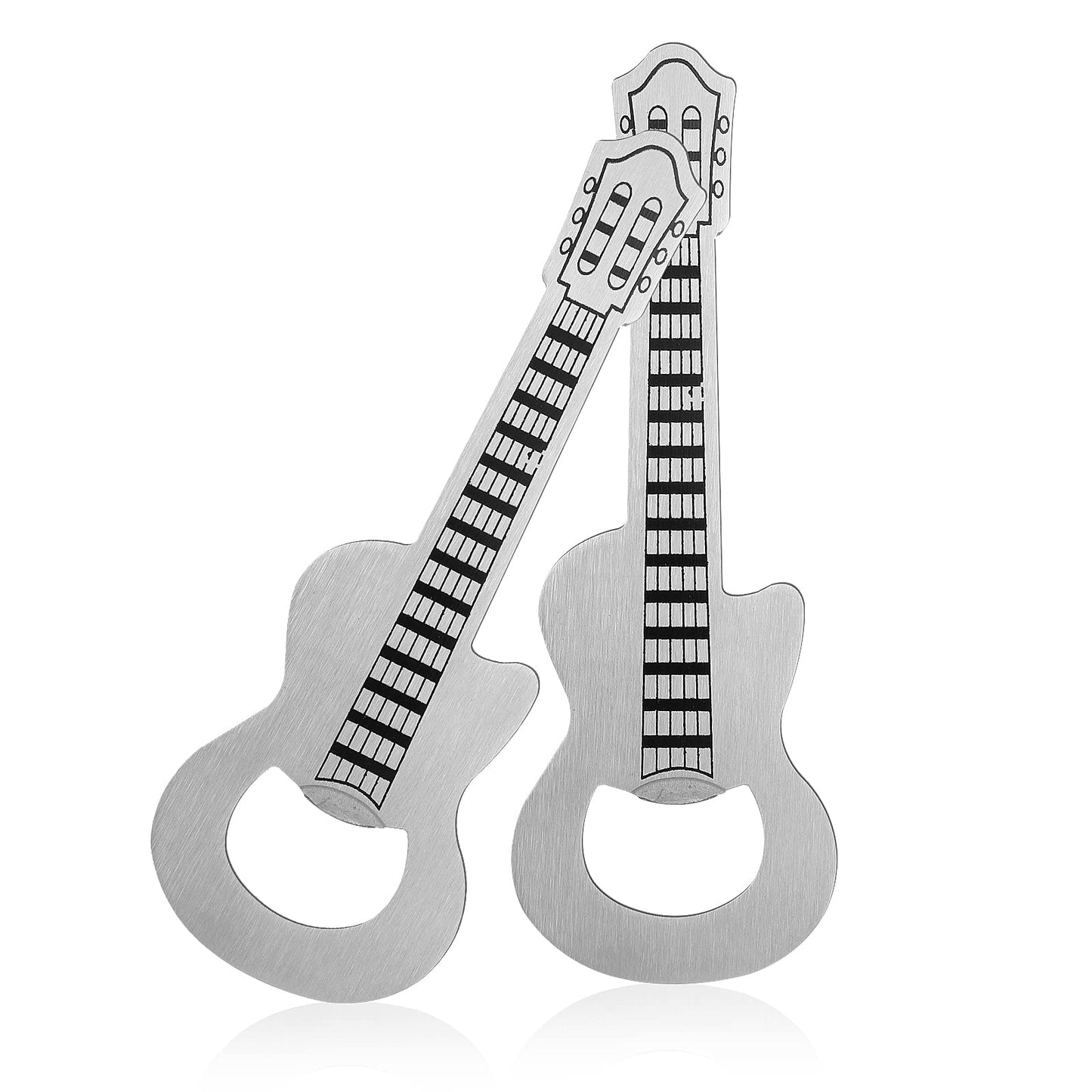 TIESOME 2 Pcs Bottle Opener, Creative Guitar Music Beer Opener Guitar Shaped Bottle Opener for Music Guitar Lover