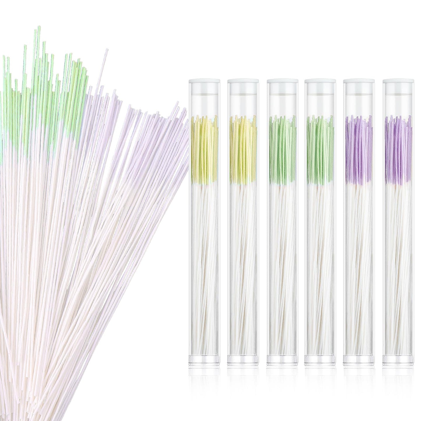 simarro 360Pcs Ear Hole Cleaner, Disposable Floss Earring Hole Cleaner Earring Piercing Cleaning Line Care Cleaning Tool Odor Removal for Women Men (2 Purple+2 Green+2 Yellow)