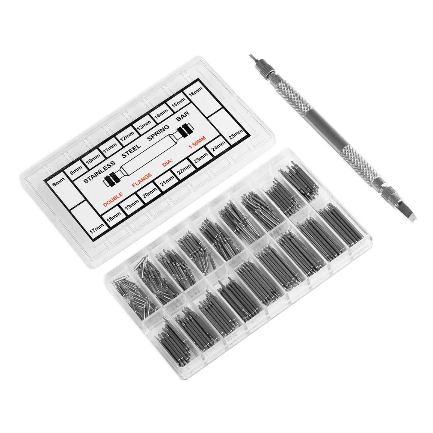 cobee Watch Springbar Watch Strap Removal Tool Kit with Spring Bar Tool/360pcs 8-25mm Watch Band Pins Watch Link Removal Pin Watch Strap Link Removal Repair Tool for Watch Bands with Storage Box