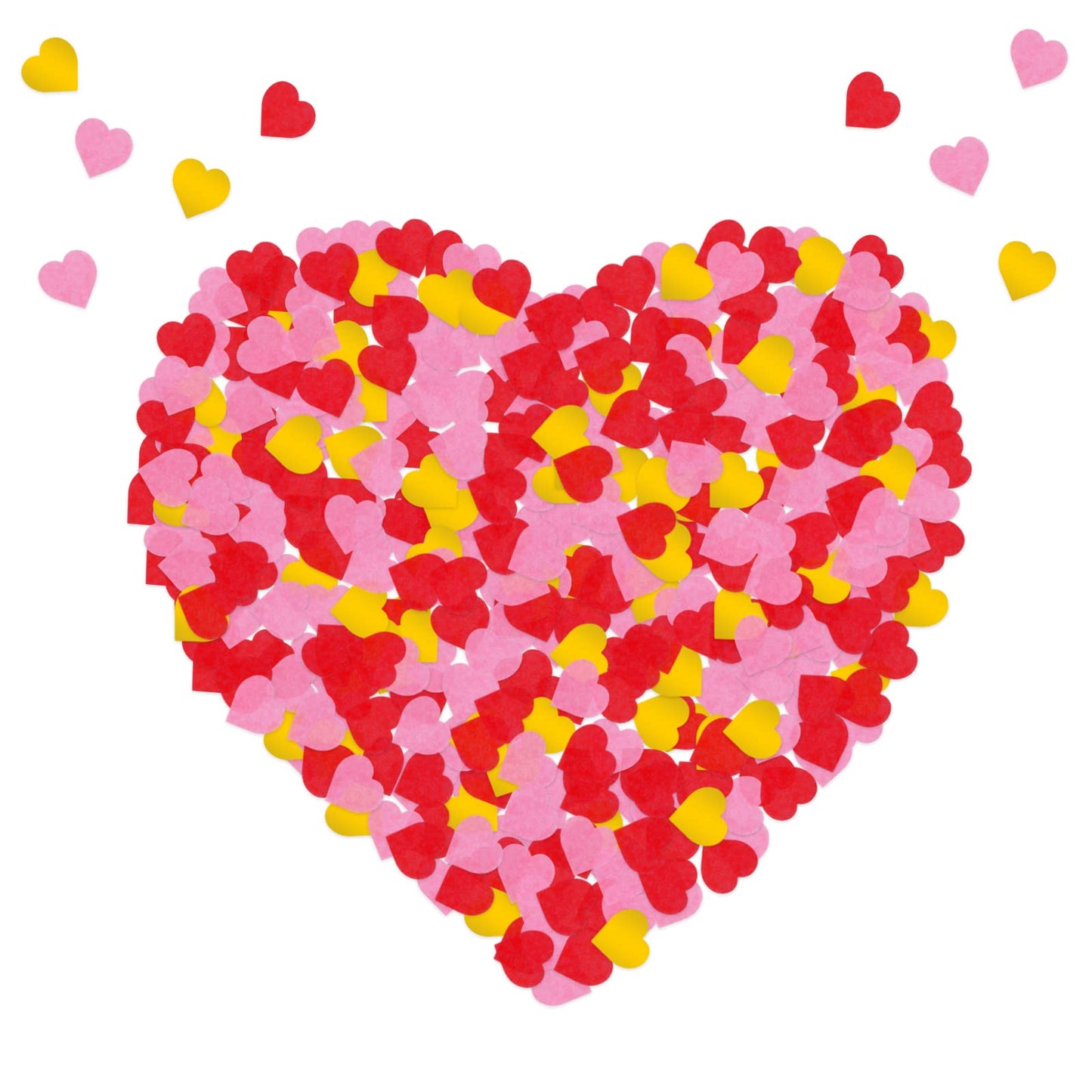 Molain 6000Pcs Wedding Paper Confetti, 2.5 cm Table Confetti Glitter Heart Shape Tissue Confetti for Party Birthday Valentine's Day Balloon Decorations(Red)