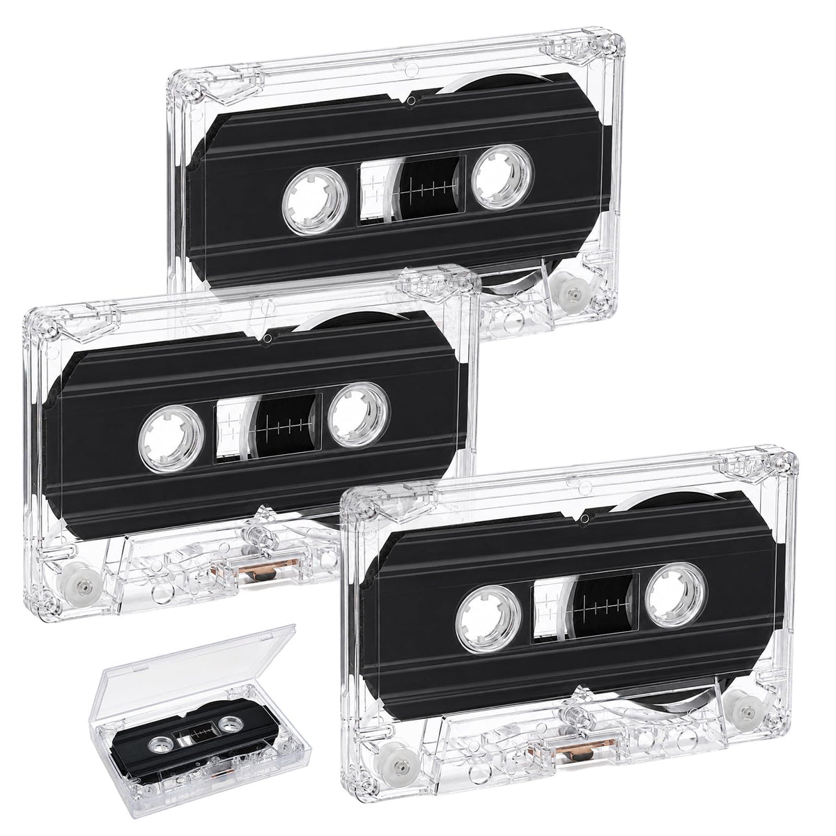 DOPENSPI 3 Pack Blank Cassette Tape, 60 Minutes MicroAudio Cassette Tape