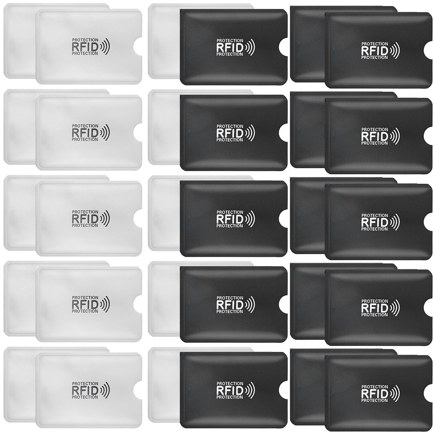 TIESOME RFID Blocking Card Holder, RFID Credit Card Sleeves Identity Card Case Pocket Card Protector for Women Men (30 PCS)