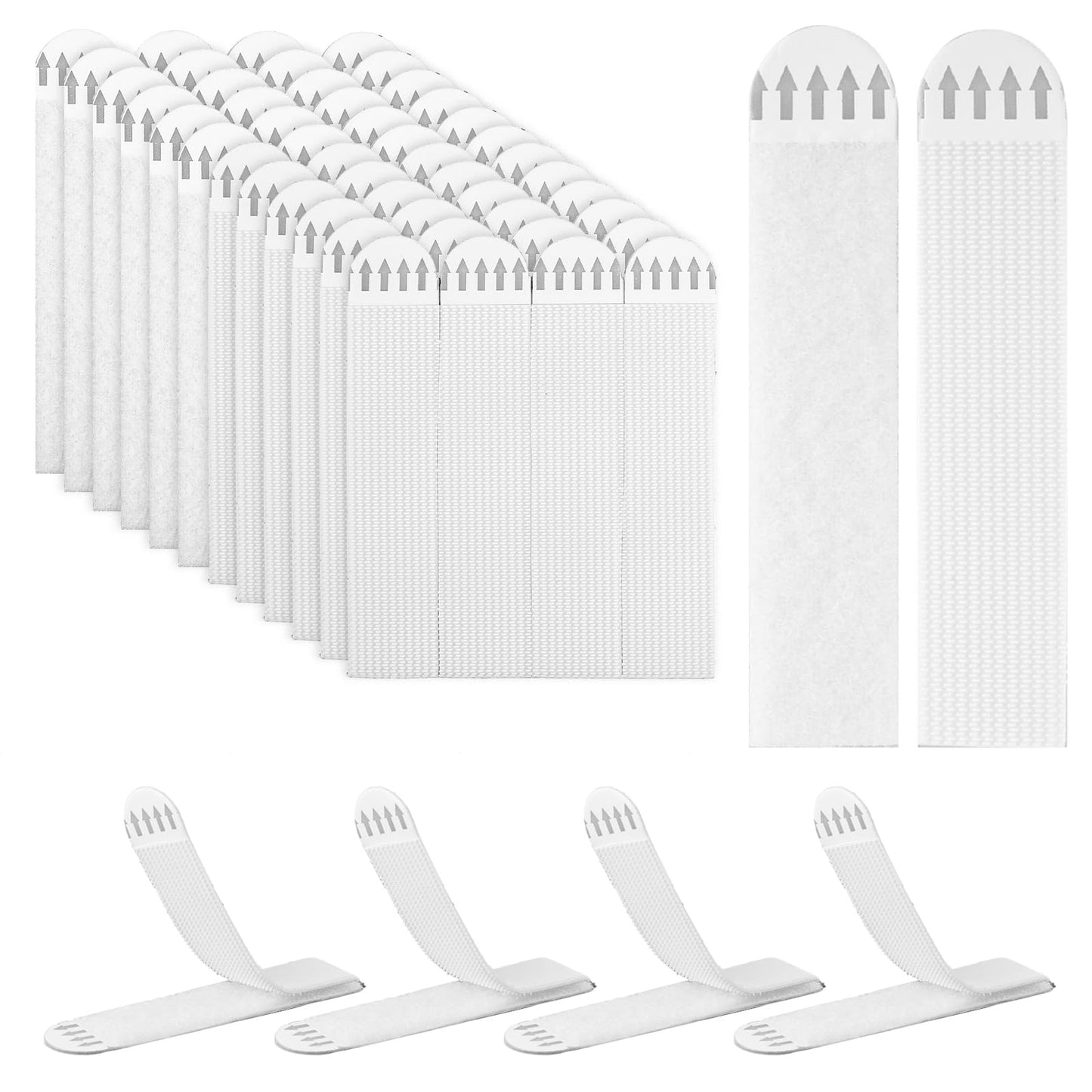 Amaxiu Large Picture Hanging Strips, Heavy Duty Hanger Kit No Damage Poster Adhesive Strips No Tools Wall Picture Hangers for Decorations 24 White Adhesive Strip Pairs(48Pack)