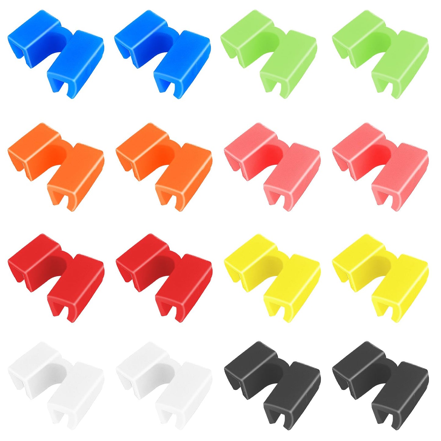 TIESOME 8Pcs Reusable Chopstick Helpers, Training Chopstick Hinges Connector Practice Chopsticks for Adults, Kids, Beginner, Trainers or Learner (Color-16Pcs)