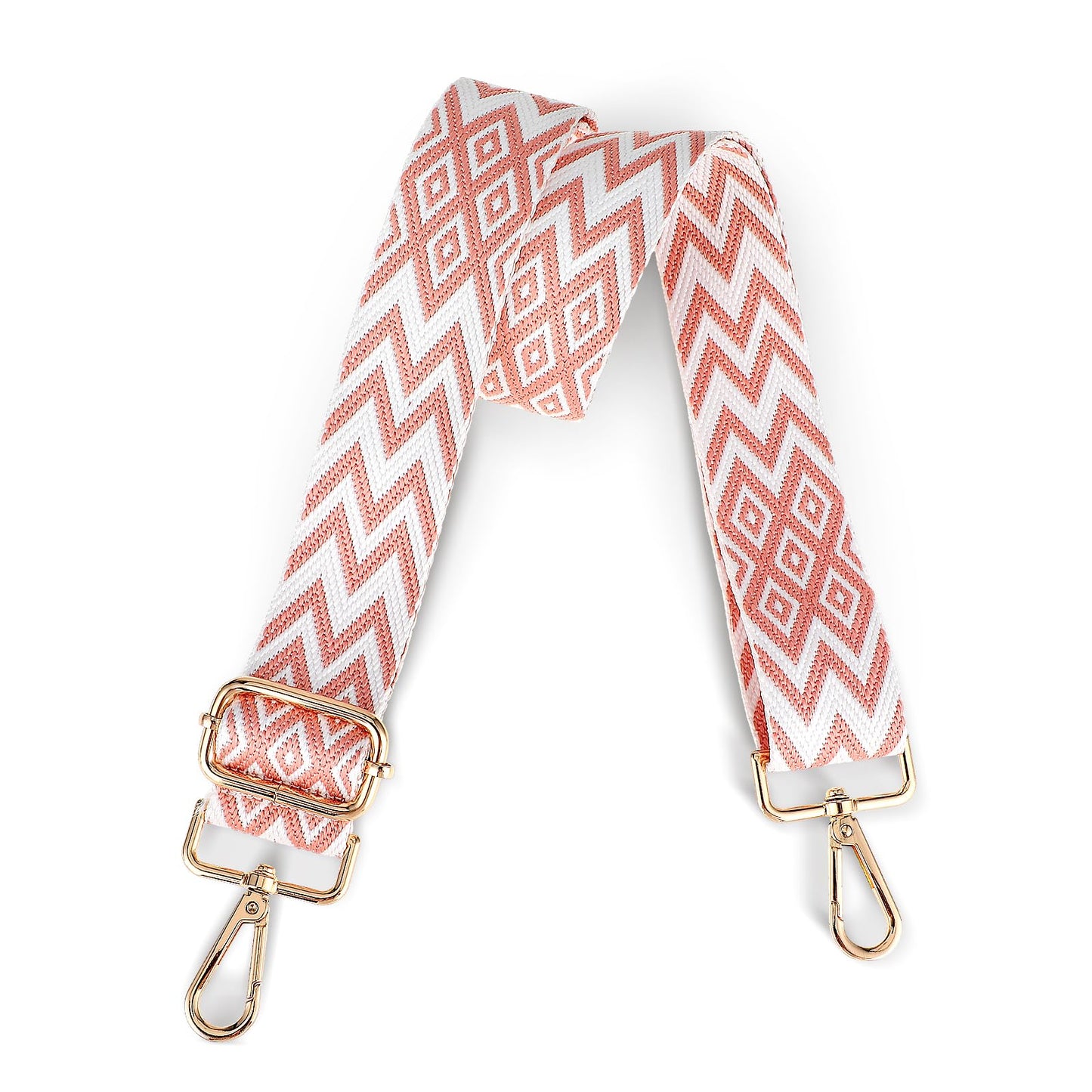Jeffdad Purse Straps Replacement Crossbody, Wide Shoulder Strap Adjustable Crossbody Bag Straps, Handbag Strap Replacement Belts for Women Guitar Purses(Pink)