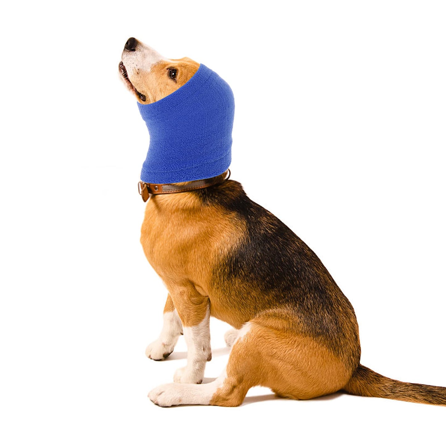 cobee Dog Snood for Dog Neck and Ears Warmer, Pet Dog Earmuff for Comfort Anti-anxiety Bathing Grooming Reducing Noise Dog Neck and Ear Warmer Hood Calming Pet Snood Ear Covers(S Size, Blue)