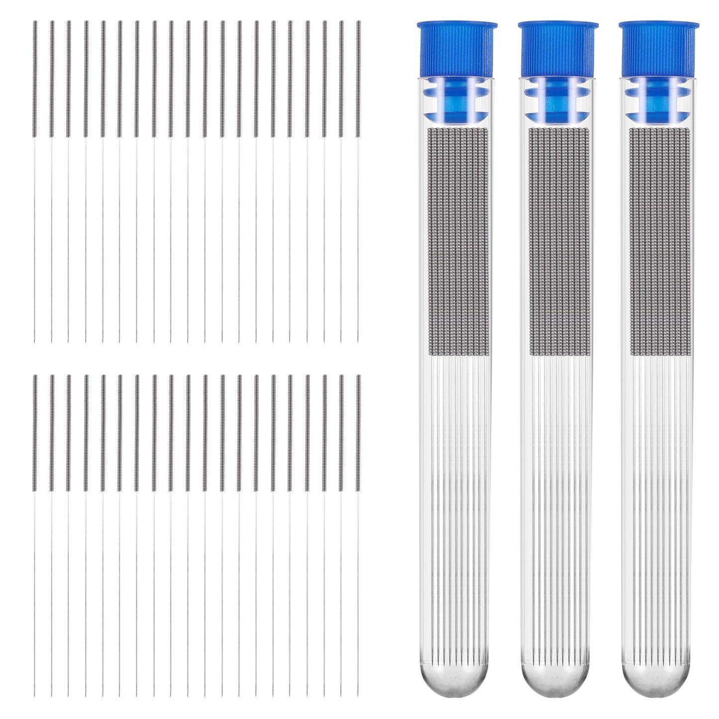 Giantree 60 Pieces 3D Printer Nozzle Cleaning Kit, 3D Printer Nozzle Cleaner, Stainless Steel Nozzle Cleaning Needles, 0.4 mm Nozzle Needle 3D Printer Accessory 3D Printer Tool Kit (0.4mm)